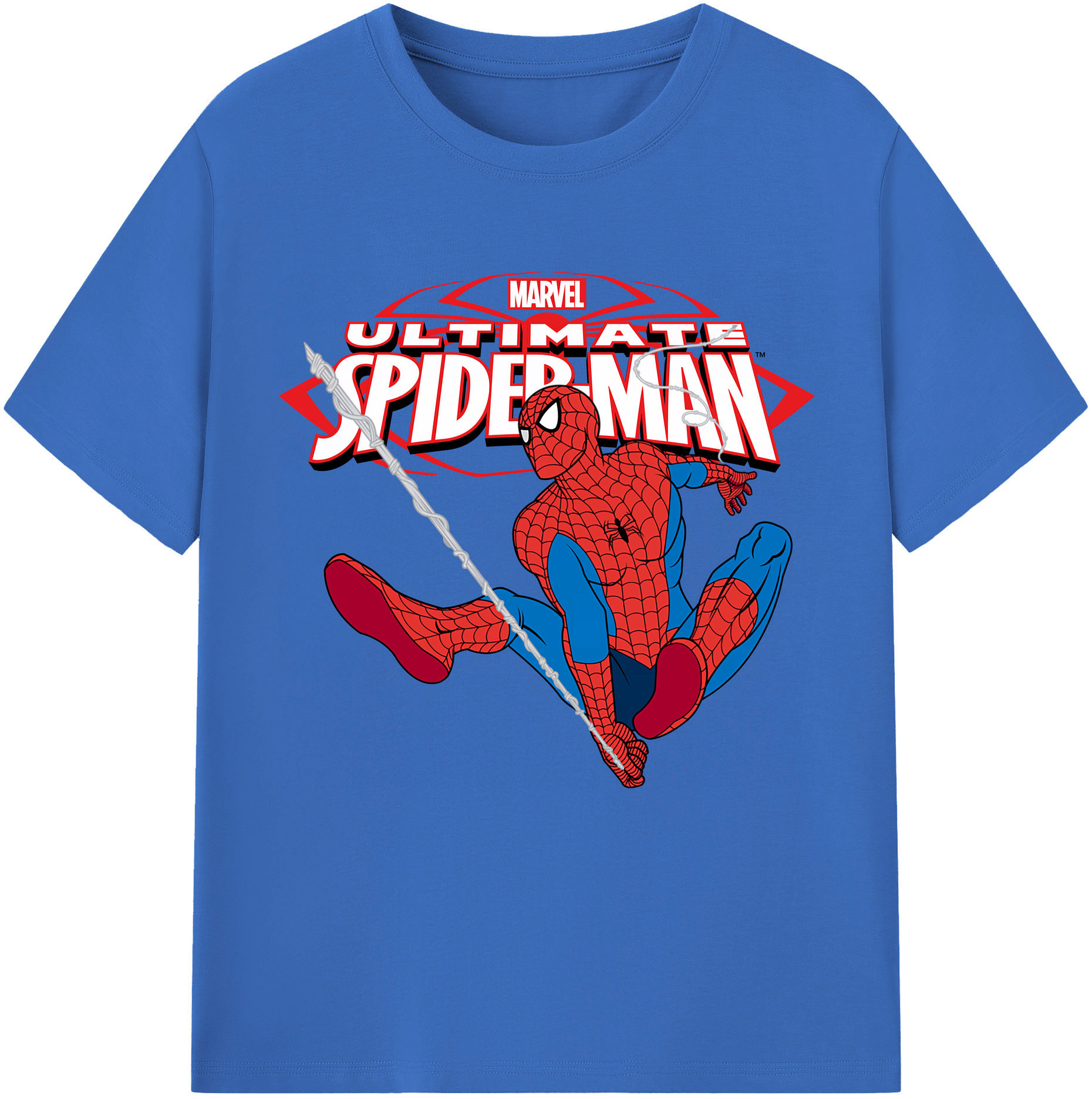 （画像用） Spider Man スパイダーマン 綿100％半袖Tシャツ（フロントプリント）
