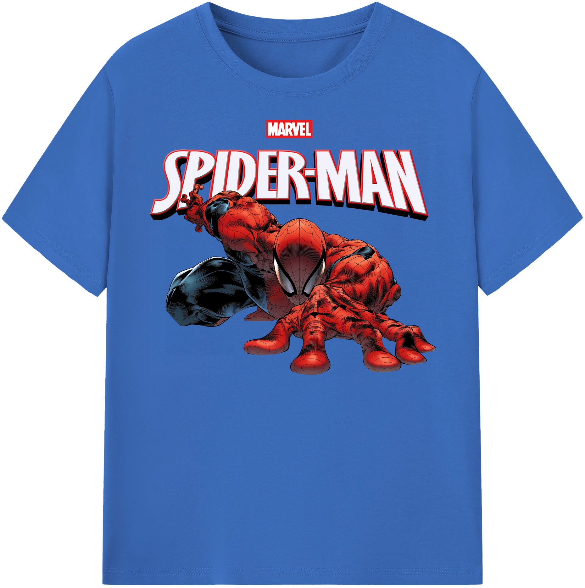 （画像用） Spider Man スパイダーマン 綿100％半袖Tシャツ（フロントプリント）