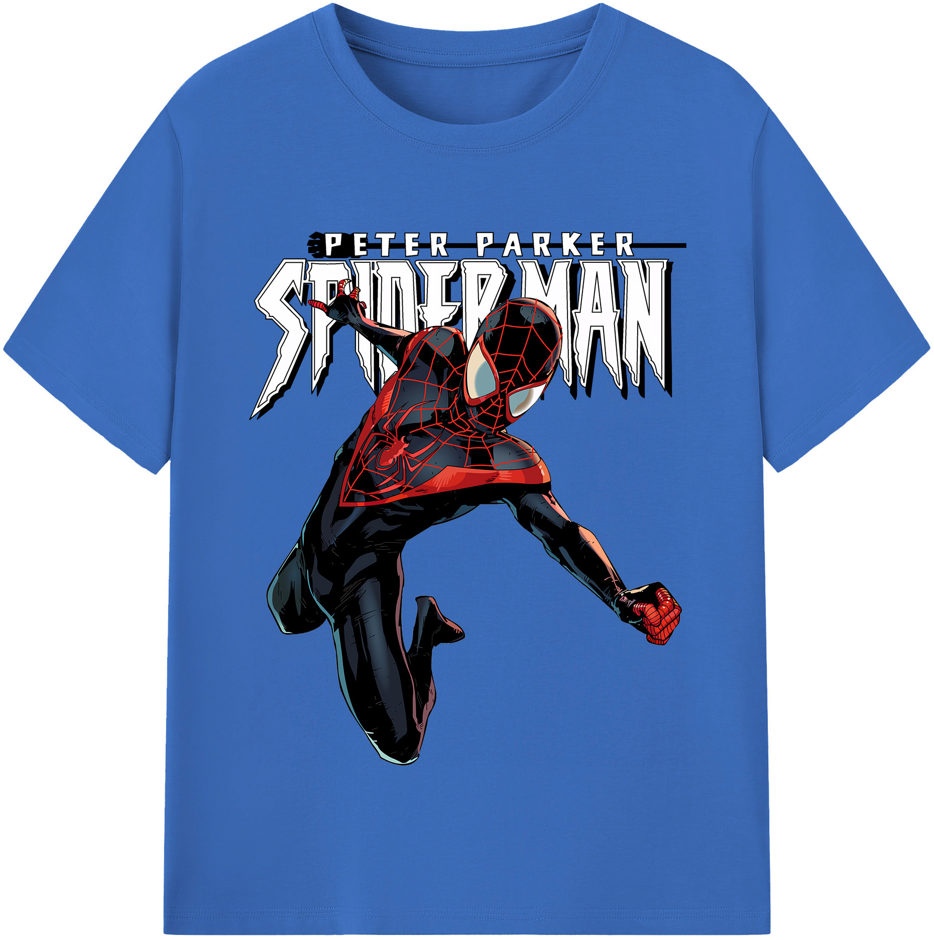（画像用） Spider Man スパイダーマン 綿100％半袖Tシャツ（フロントプリント）