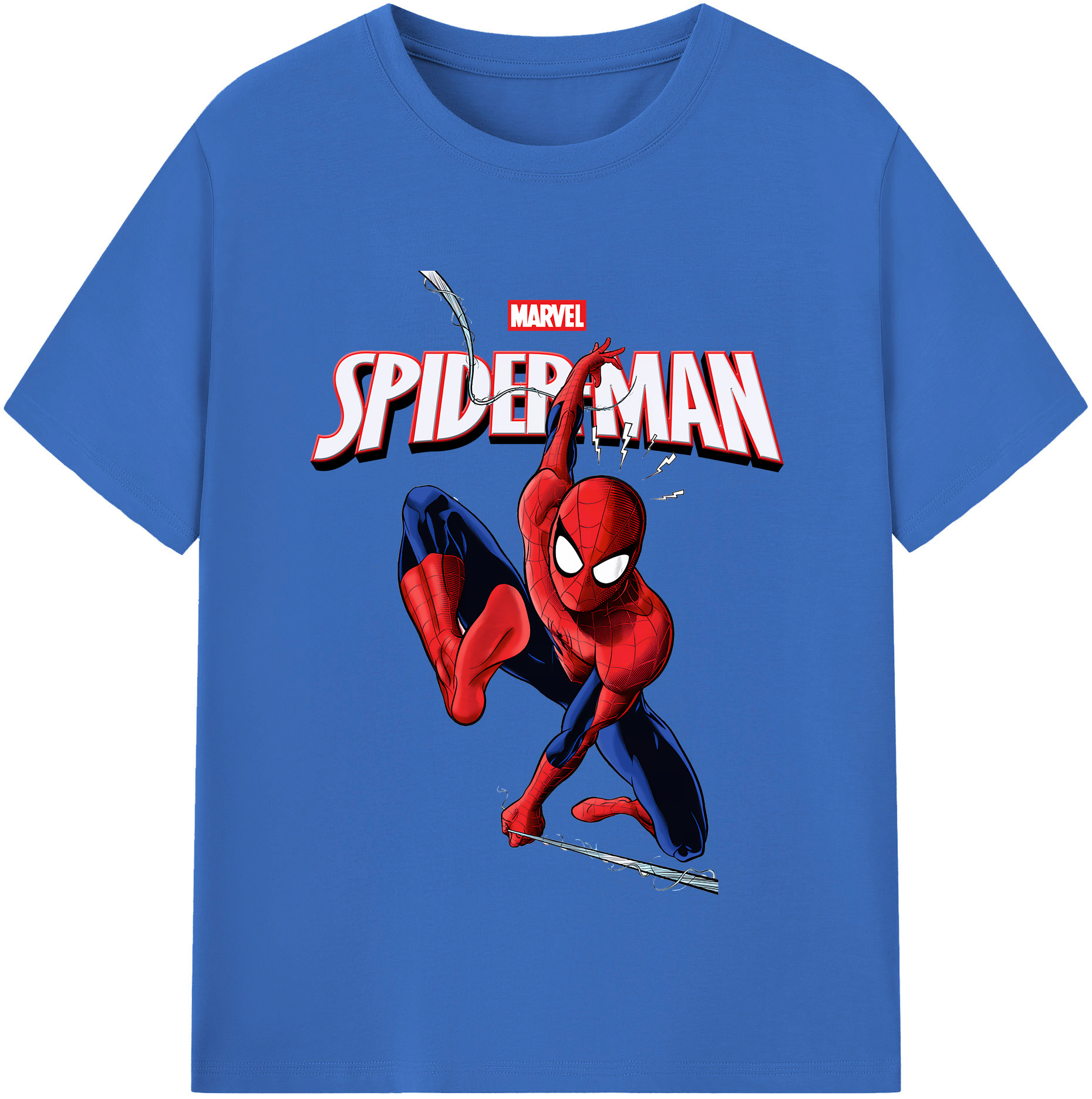（画像用） Spider Man スパイダーマン 綿100％半袖Tシャツ（フロントプリント）