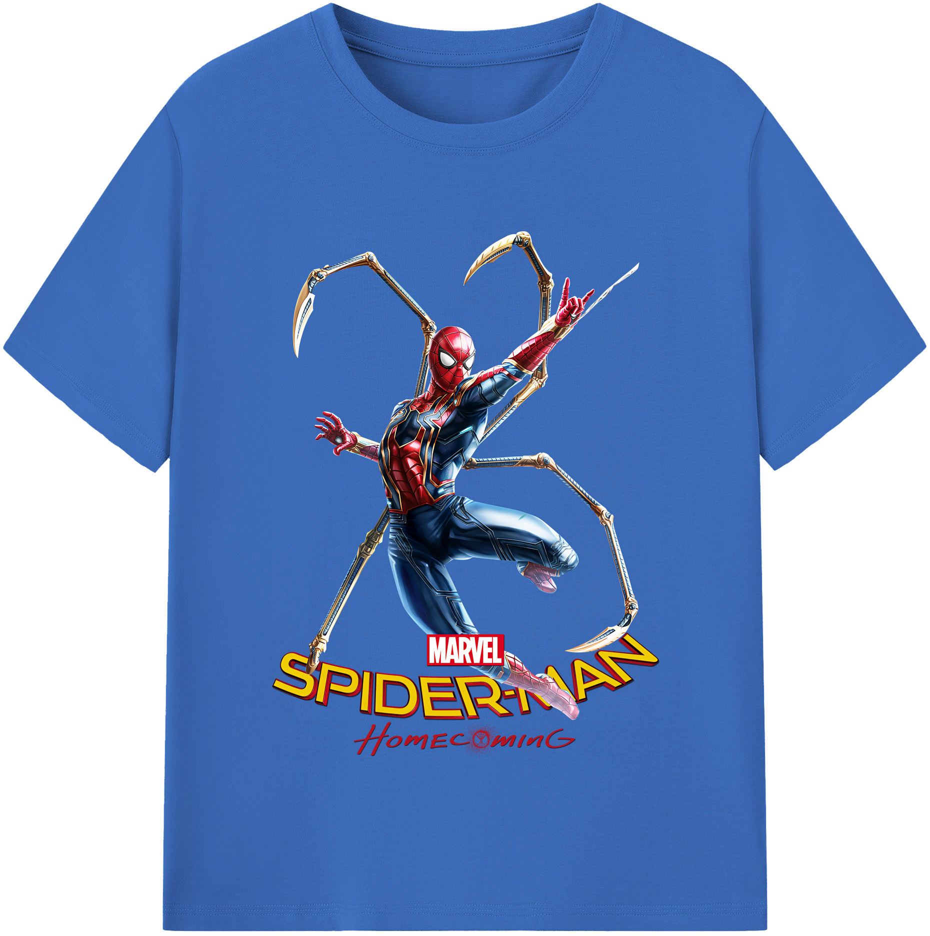 （画像用） Spider Man スパイダーマン 綿100％半袖Tシャツ（フロントプリント）