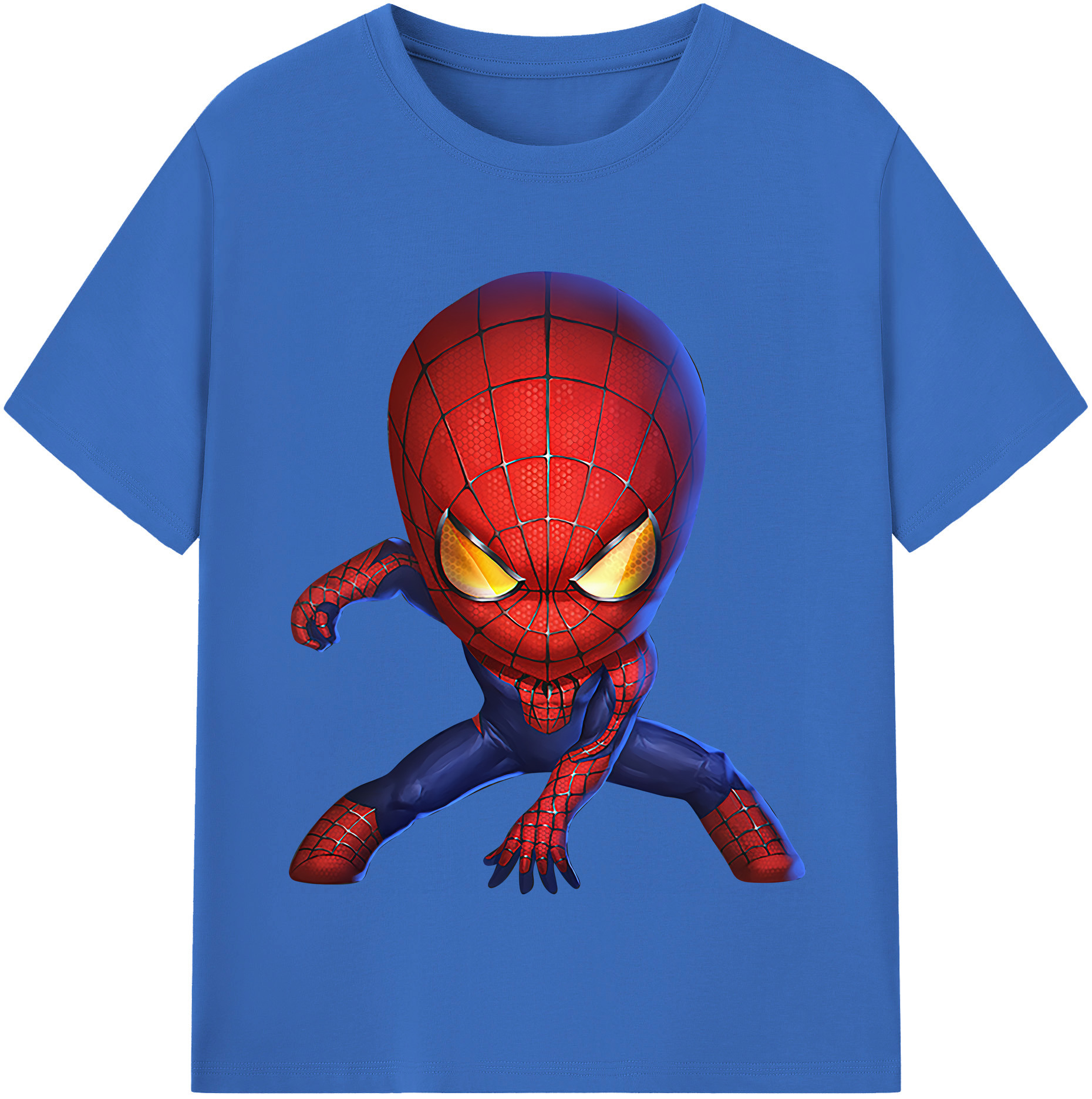 （画像用） Spider Man スパイダーマン 綿100％半袖Tシャツ（フロントプリント）