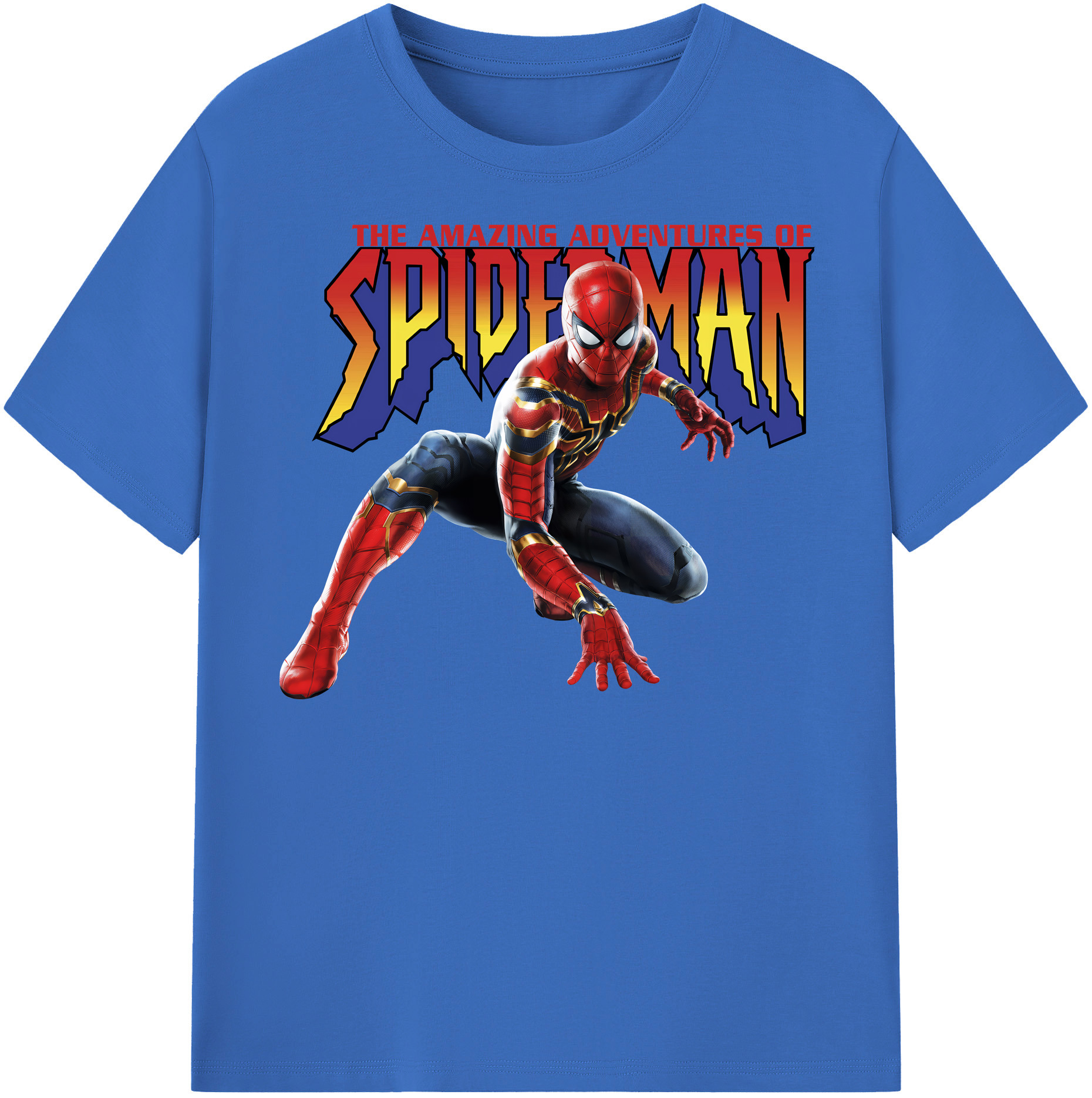 Spider Man スパイダーマン 綿100％半袖Tシャツ（フロントプリント）