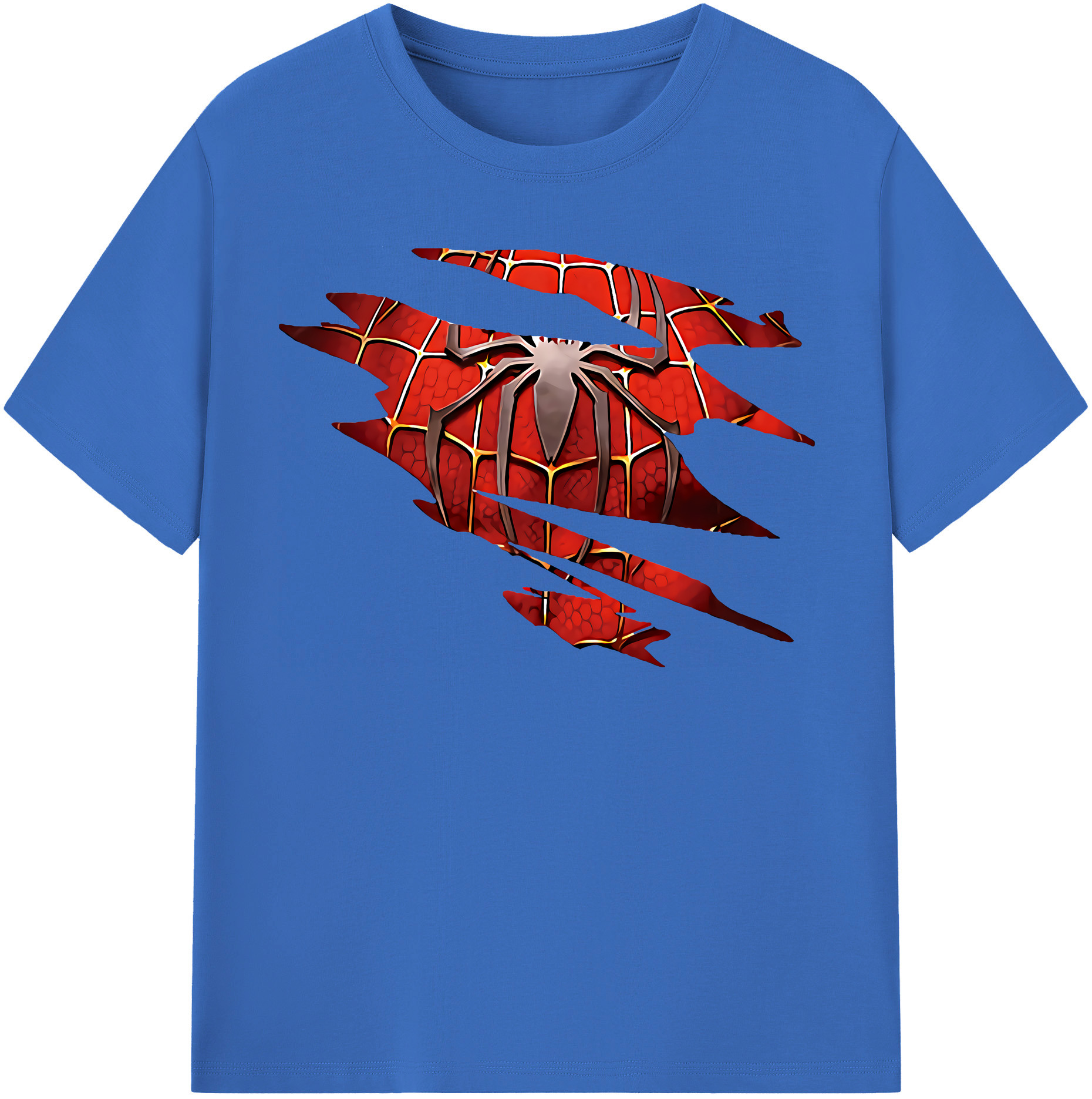 （画像用） Spider Man スパイダーマン 綿100％半袖Tシャツ（フロントプリント）
