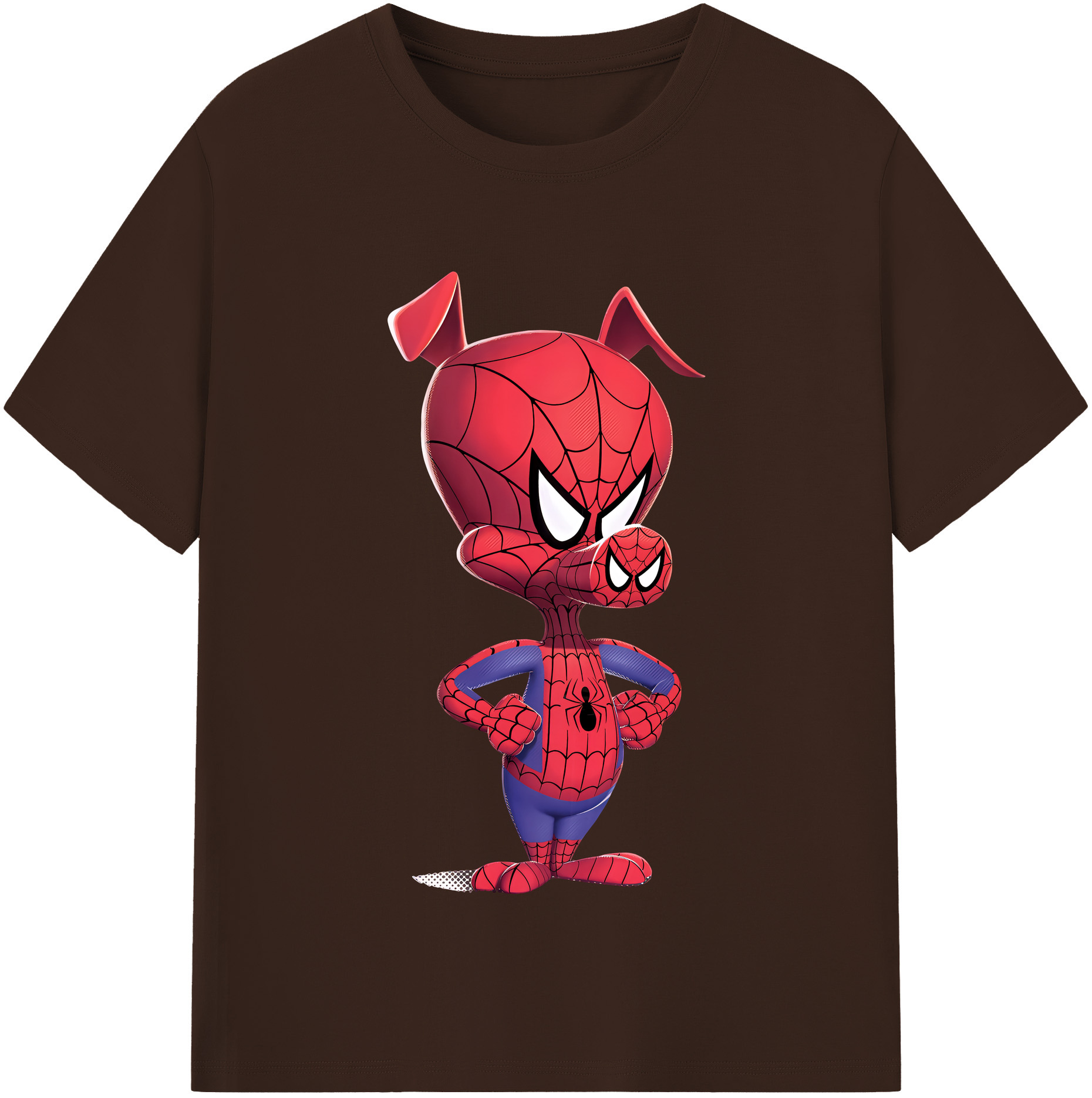 （画像用） Spider Man スパイダーマン 綿100％半袖Tシャツ（フロントプリント）