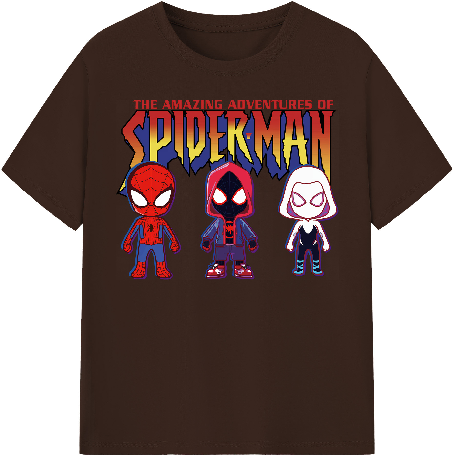 （画像用） Spider Man スパイダーマン 綿100％半袖Tシャツ（フロントプリント）