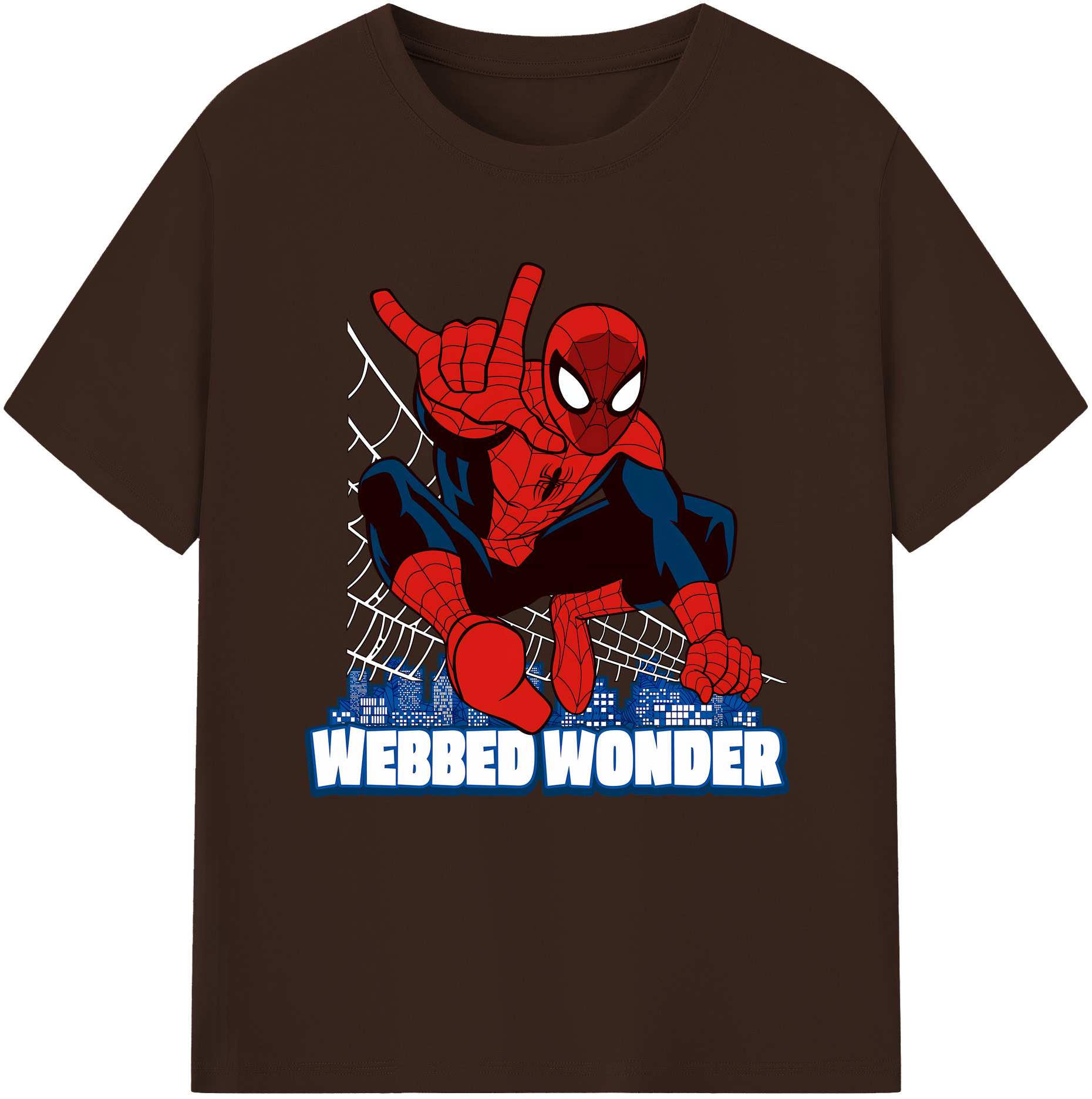 （画像用） Spider Man スパイダーマン 綿100％半袖Tシャツ（フロントプリント）