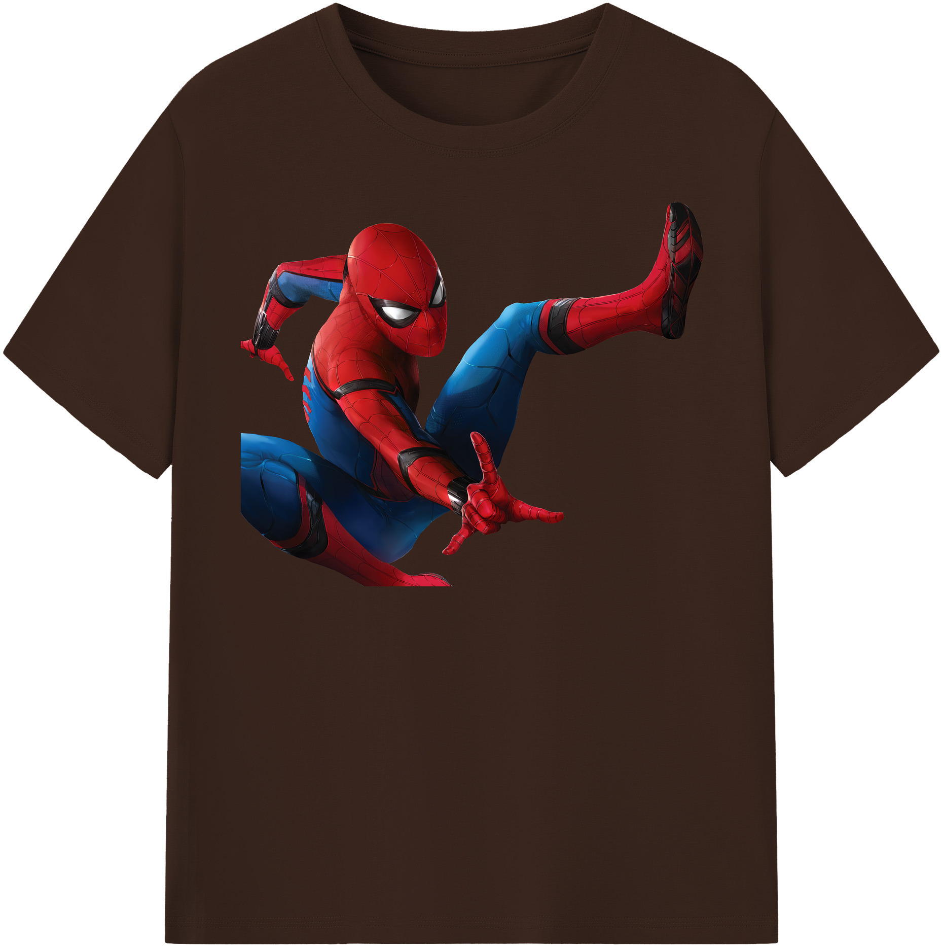 （画像用） Spider Man スパイダーマン 綿100％半袖Tシャツ（フロントプリント）