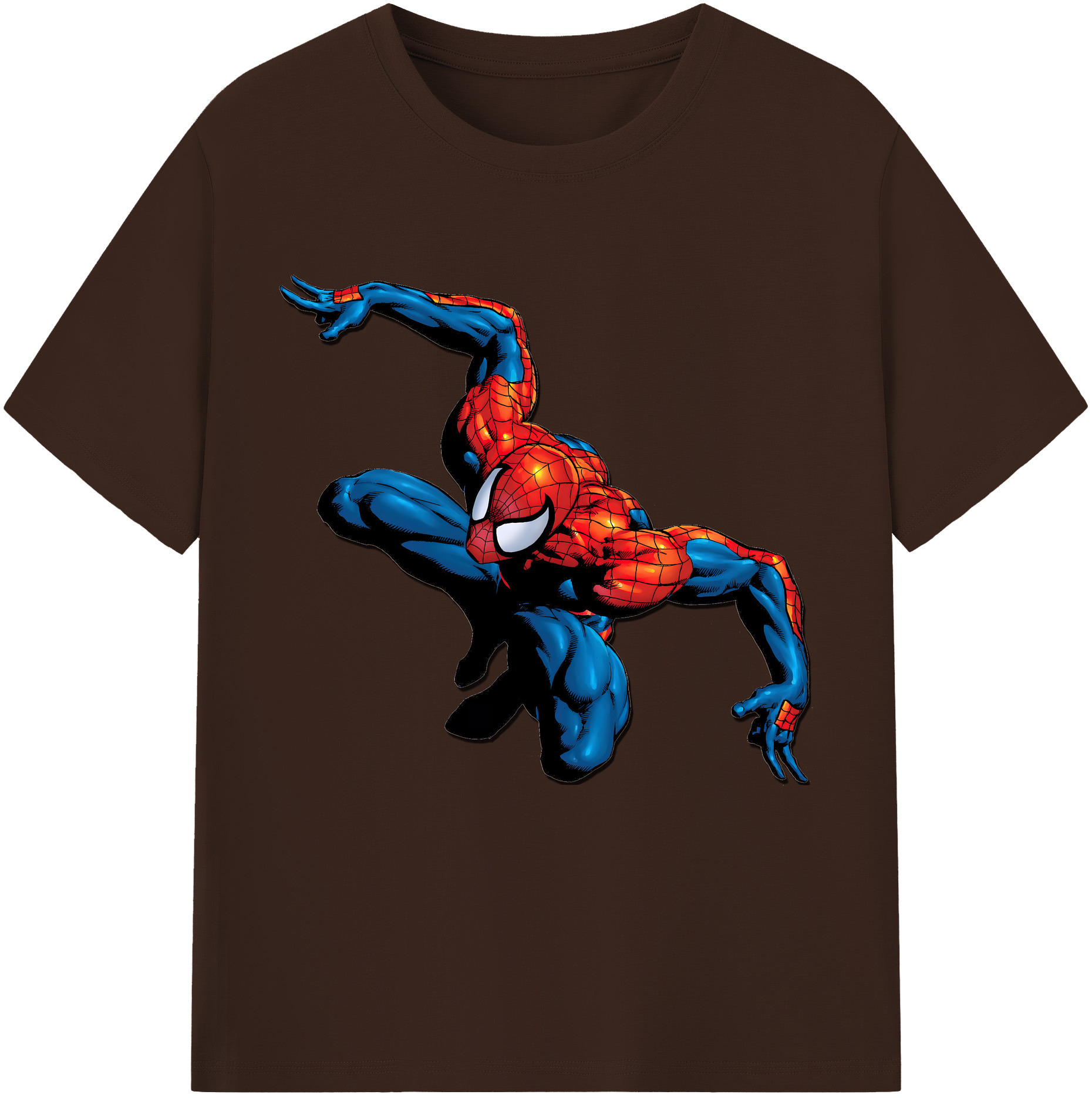 （画像用） Spider Man スパイダーマン 綿100％半袖Tシャツ（フロントプリント）