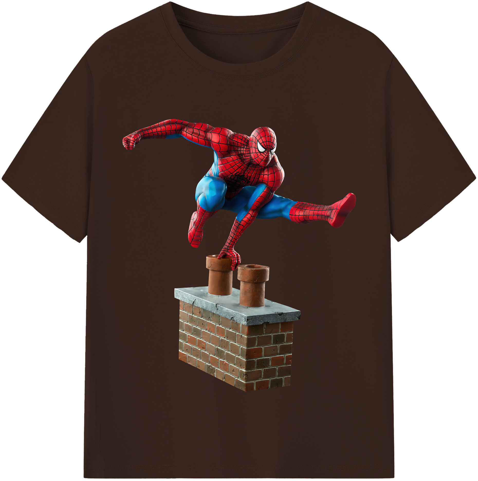 （画像用） Spider Man スパイダーマン 綿100％半袖Tシャツ（フロントプリント）