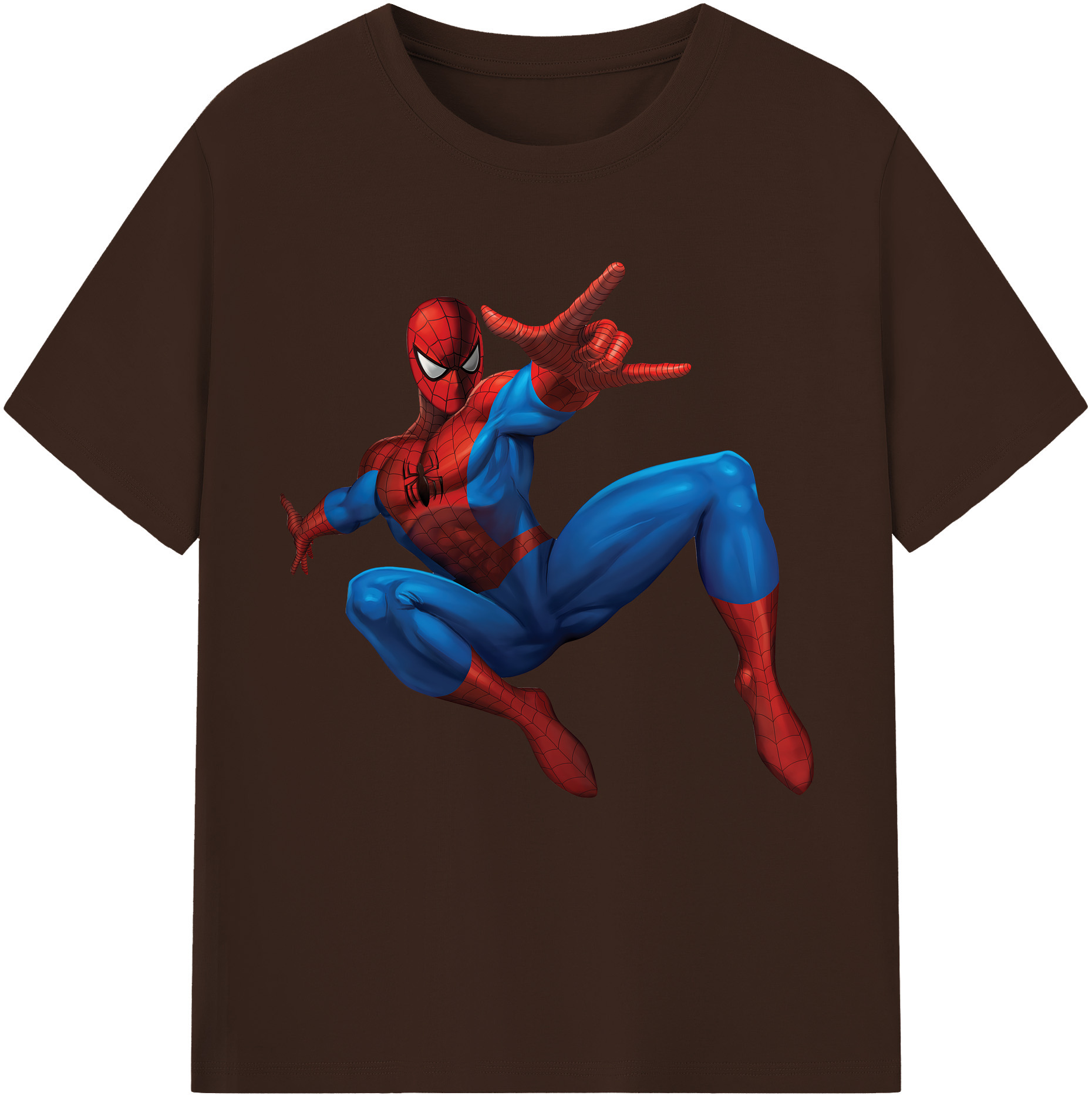 （画像用） Spider Man スパイダーマン 綿100％半袖Tシャツ（フロントプリント）