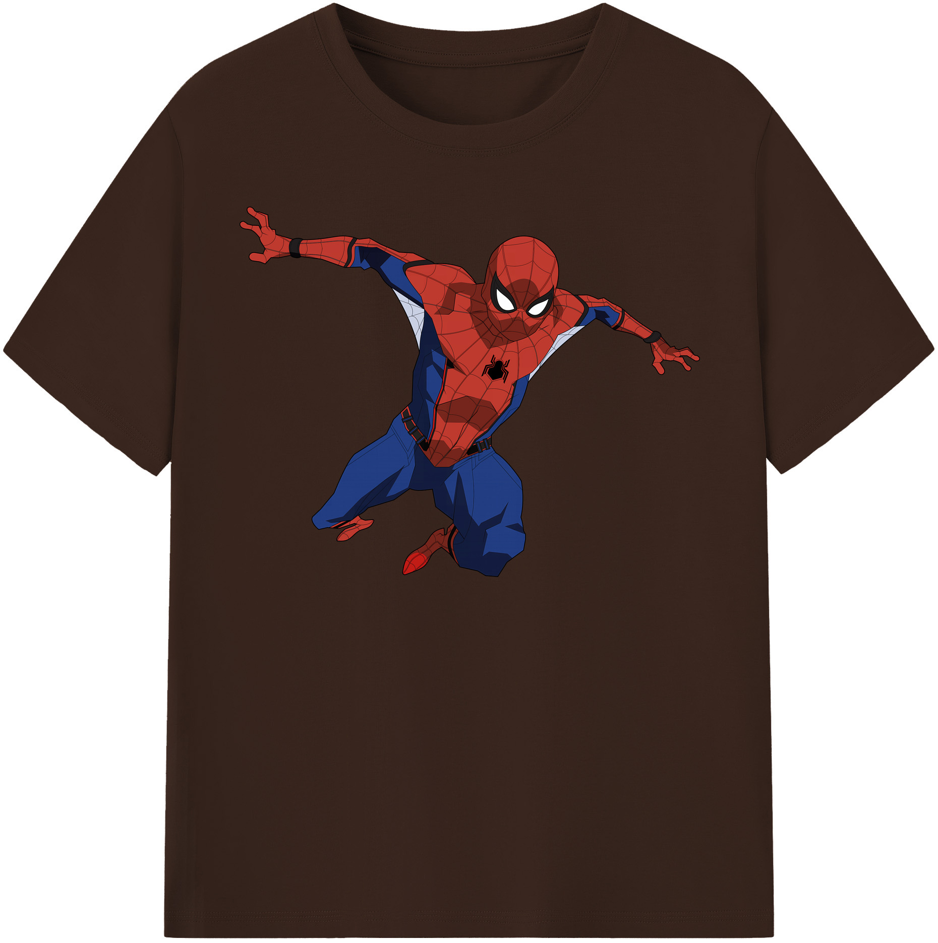（画像用） Spider Man スパイダーマン 綿100％半袖Tシャツ（フロントプリント）