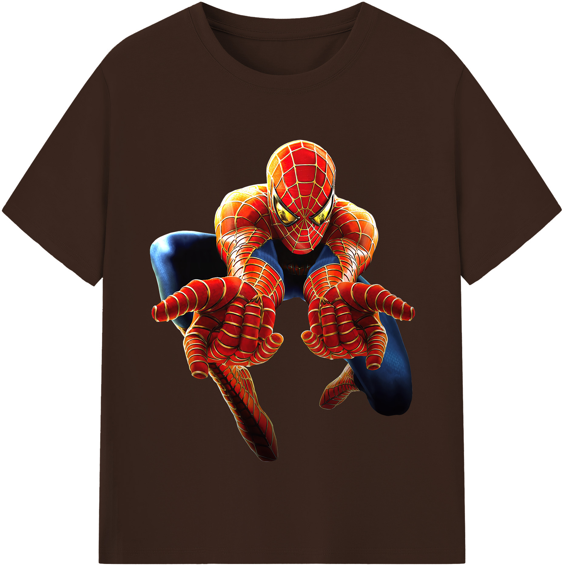 （画像用） Spider Man スパイダーマン 綿100％半袖Tシャツ（フロントプリント）