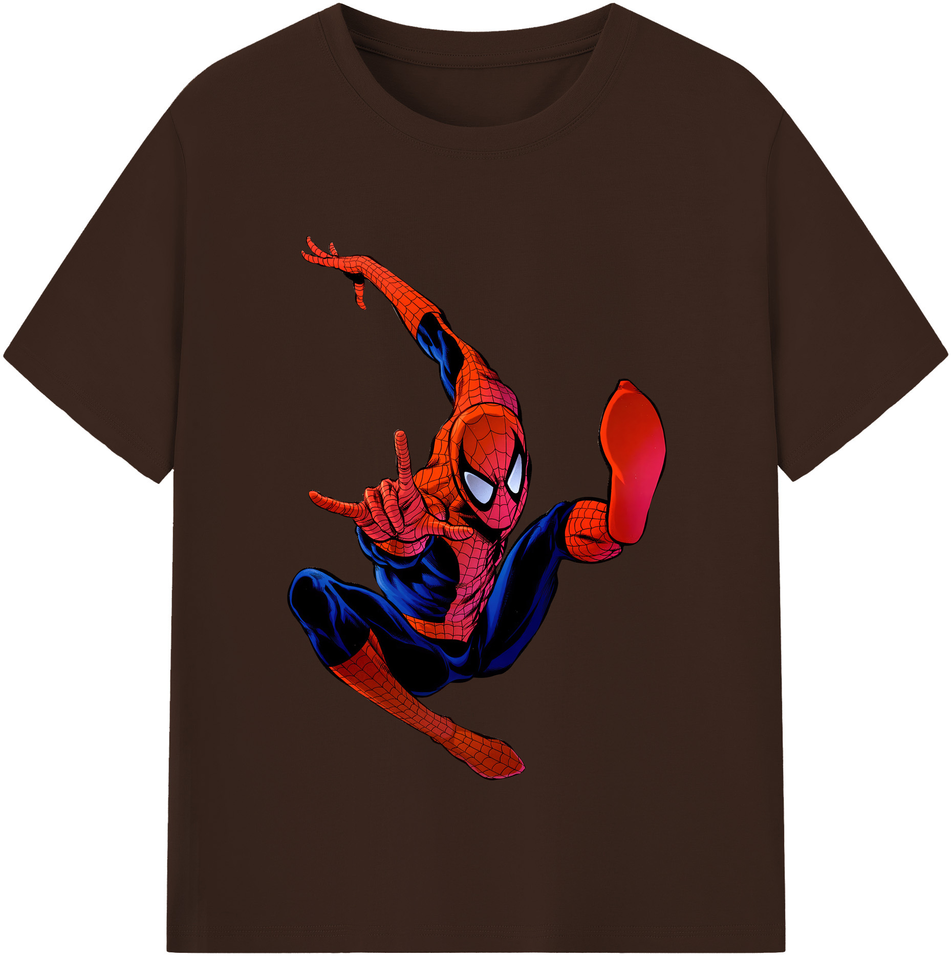 （画像用） Spider Man スパイダーマン 綿100％半袖Tシャツ（フロントプリント）