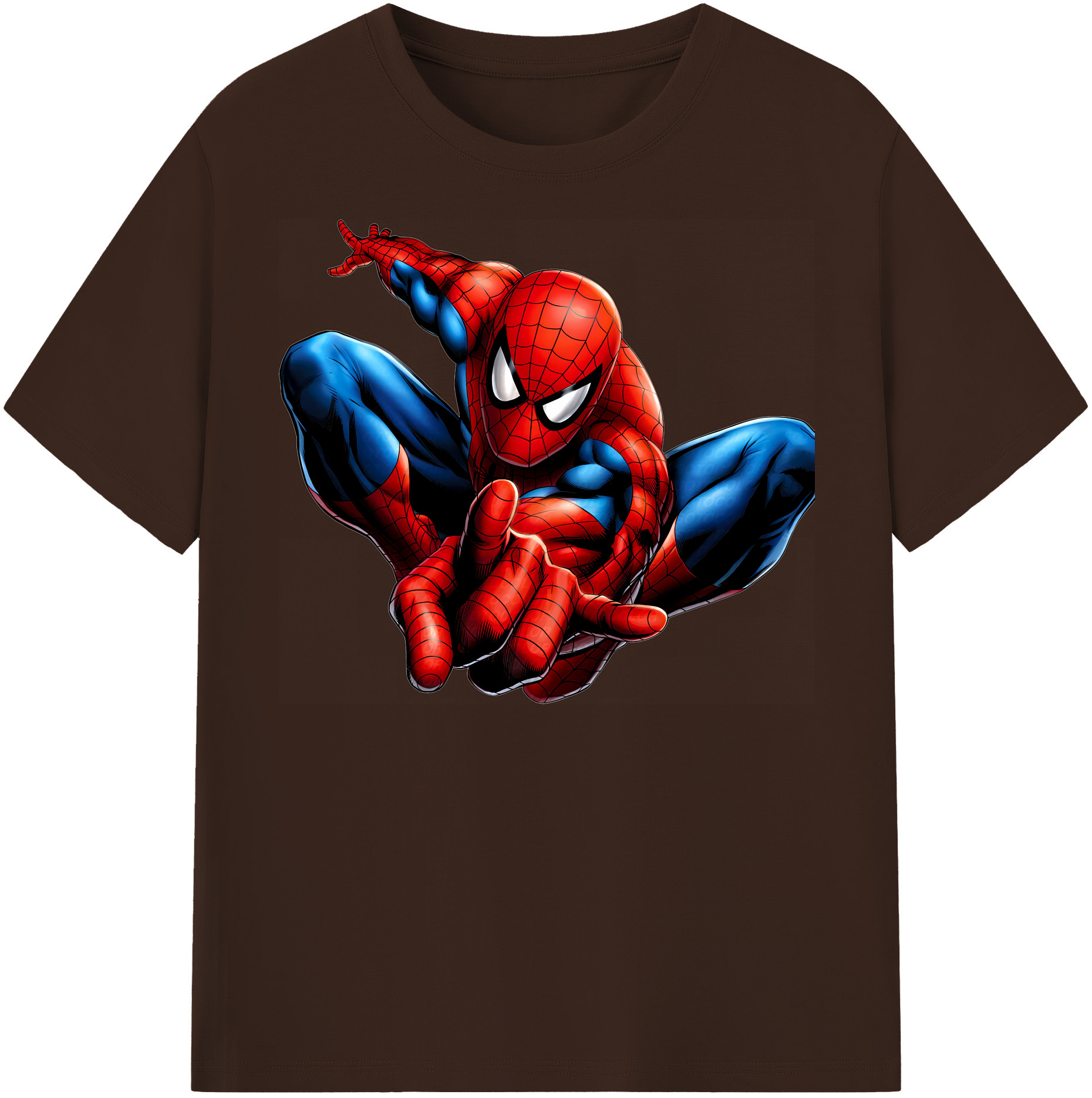 （画像用） Spider Man スパイダーマン 綿100％半袖Tシャツ（フロントプリント）