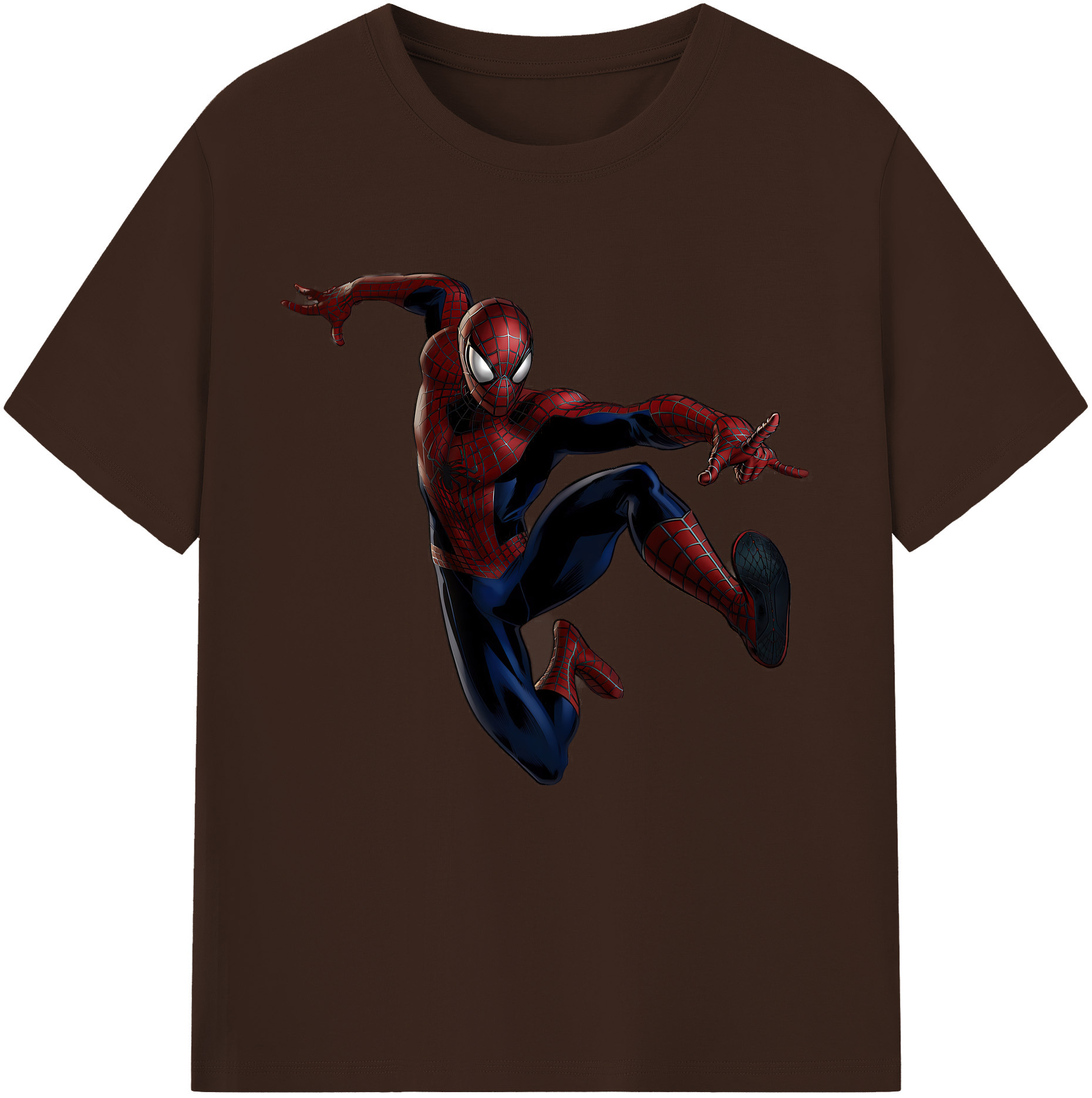（画像用） Spider Man スパイダーマン 綿100％半袖Tシャツ（フロントプリント）