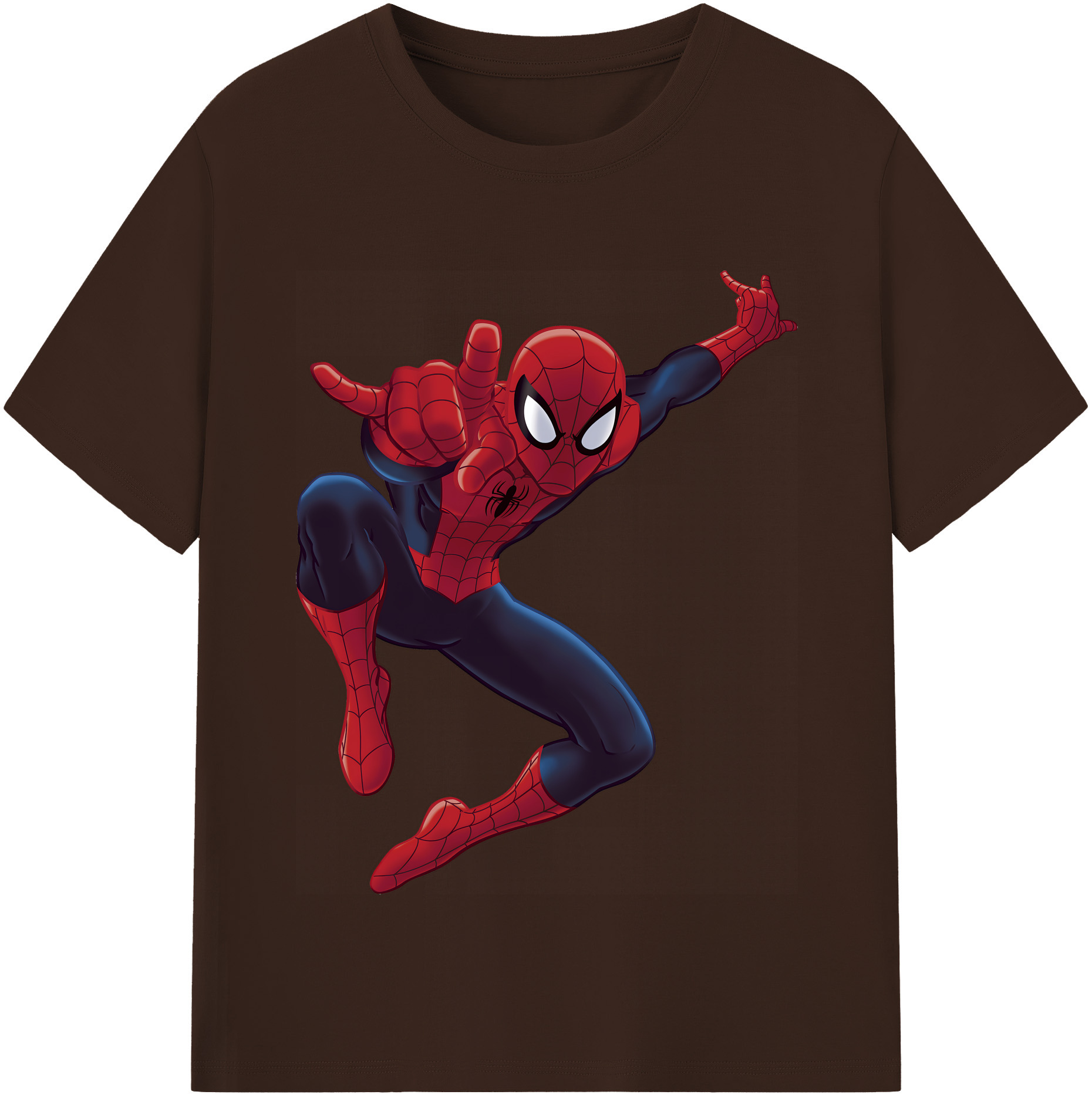 （画像用） Spider Man スパイダーマン 綿100％半袖Tシャツ（フロントプリント）