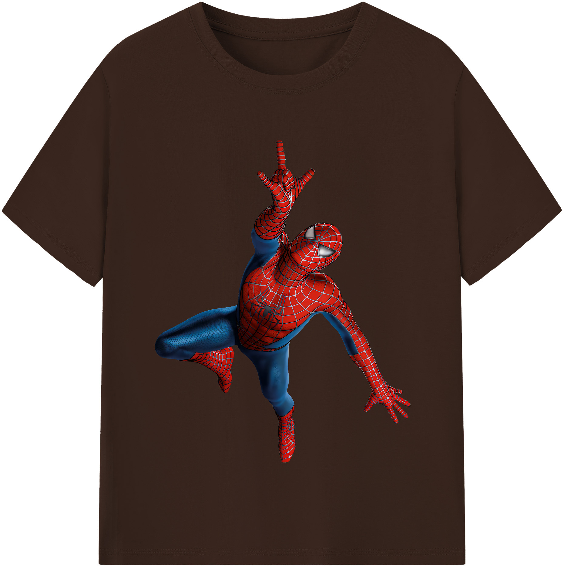 （画像用） Spider Man スパイダーマン 綿100％半袖Tシャツ（フロントプリント）