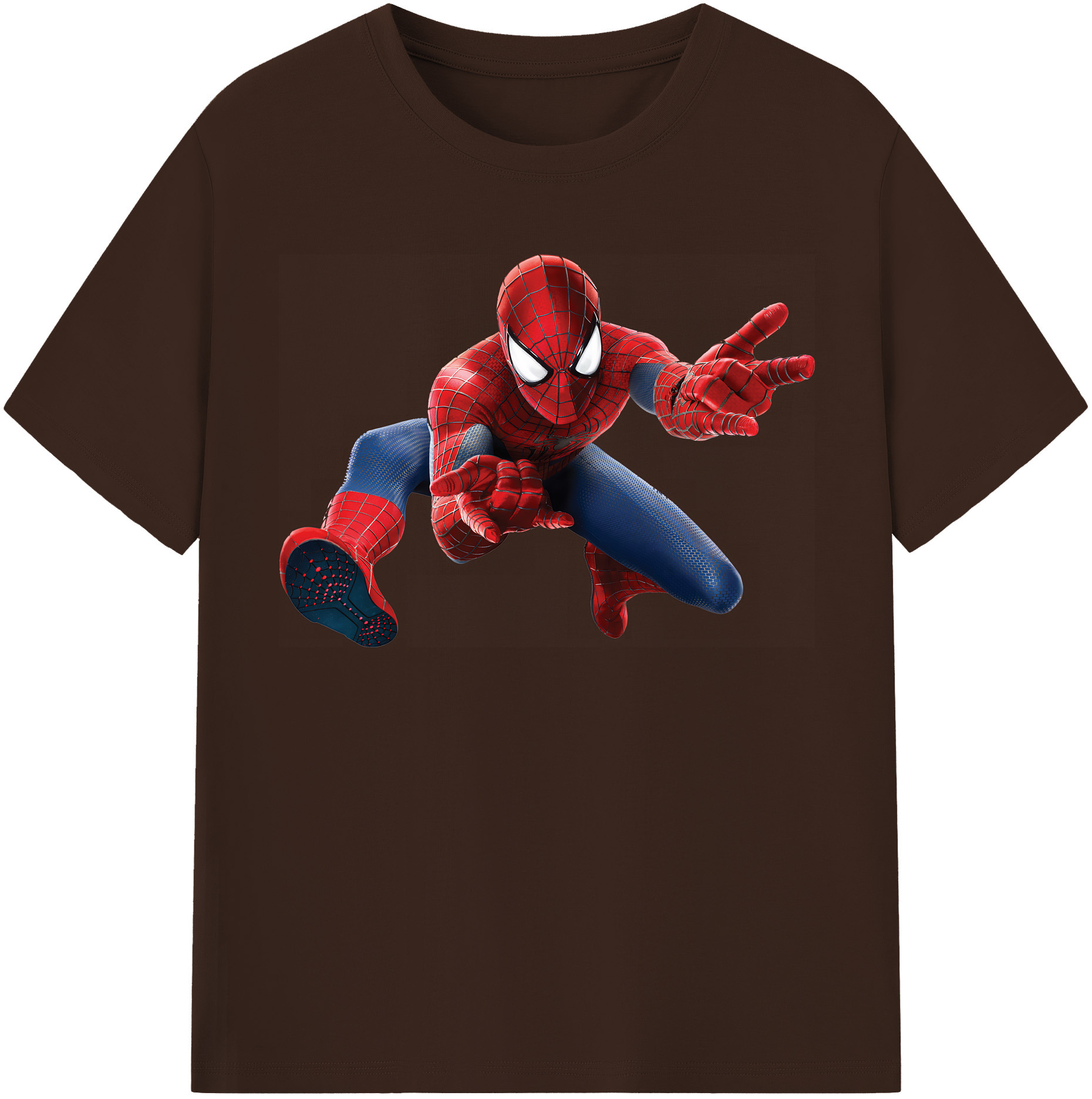 （画像用） Spider Man スパイダーマン 綿100％半袖Tシャツ（フロントプリント）