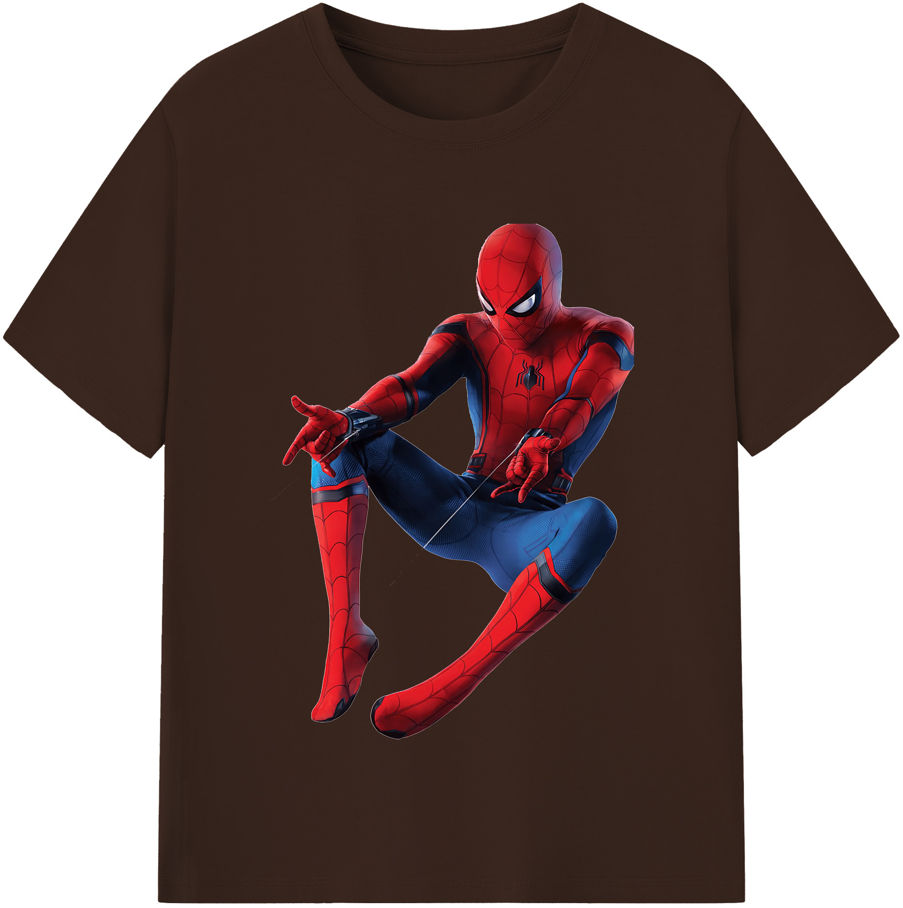 （画像用） Spider Man スパイダーマン 綿100％半袖Tシャツ（フロントプリント）