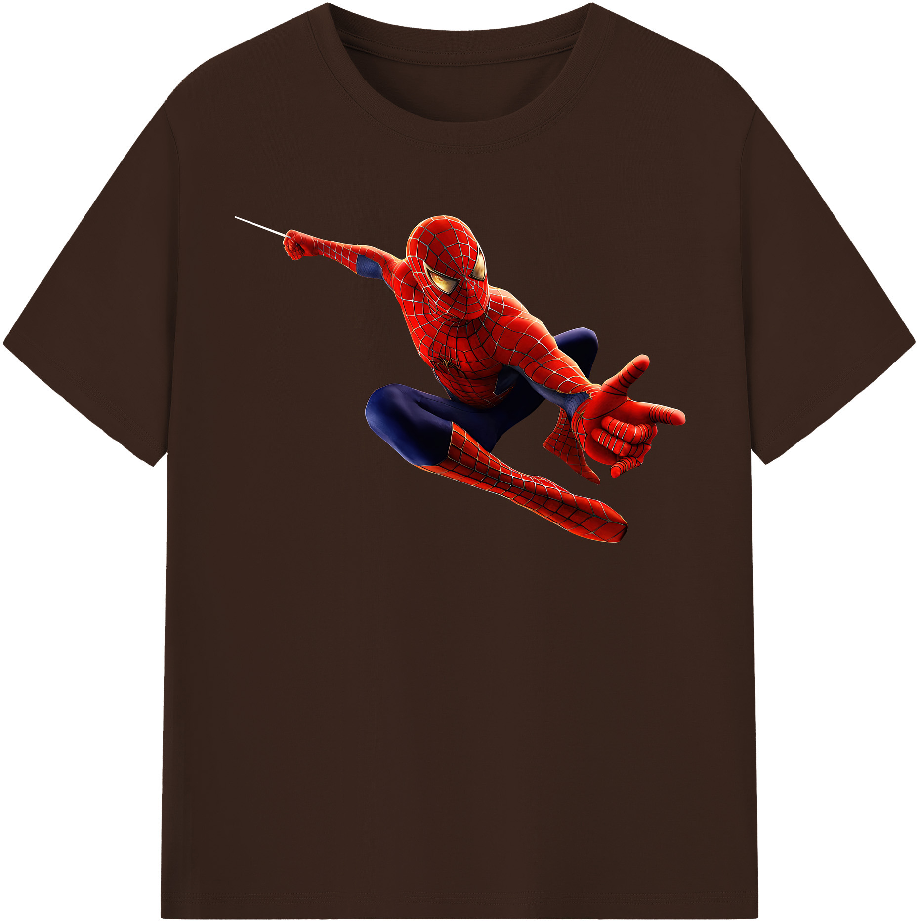 （画像用） Spider Man スパイダーマン 綿100％半袖Tシャツ（フロントプリント）