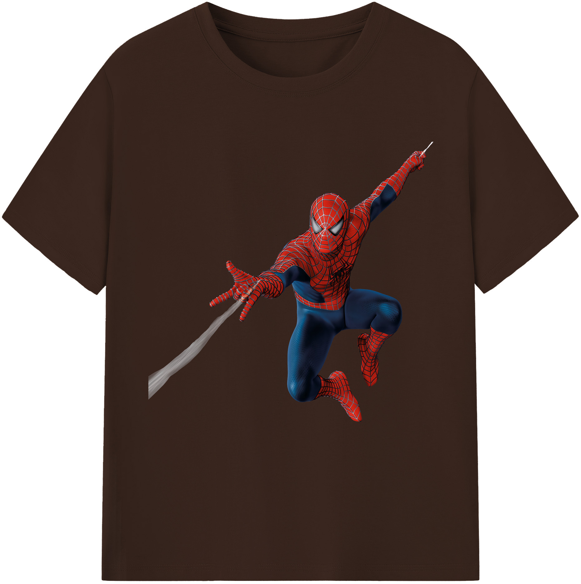 （画像用） Spider Man スパイダーマン 綿100％半袖Tシャツ（フロントプリント）