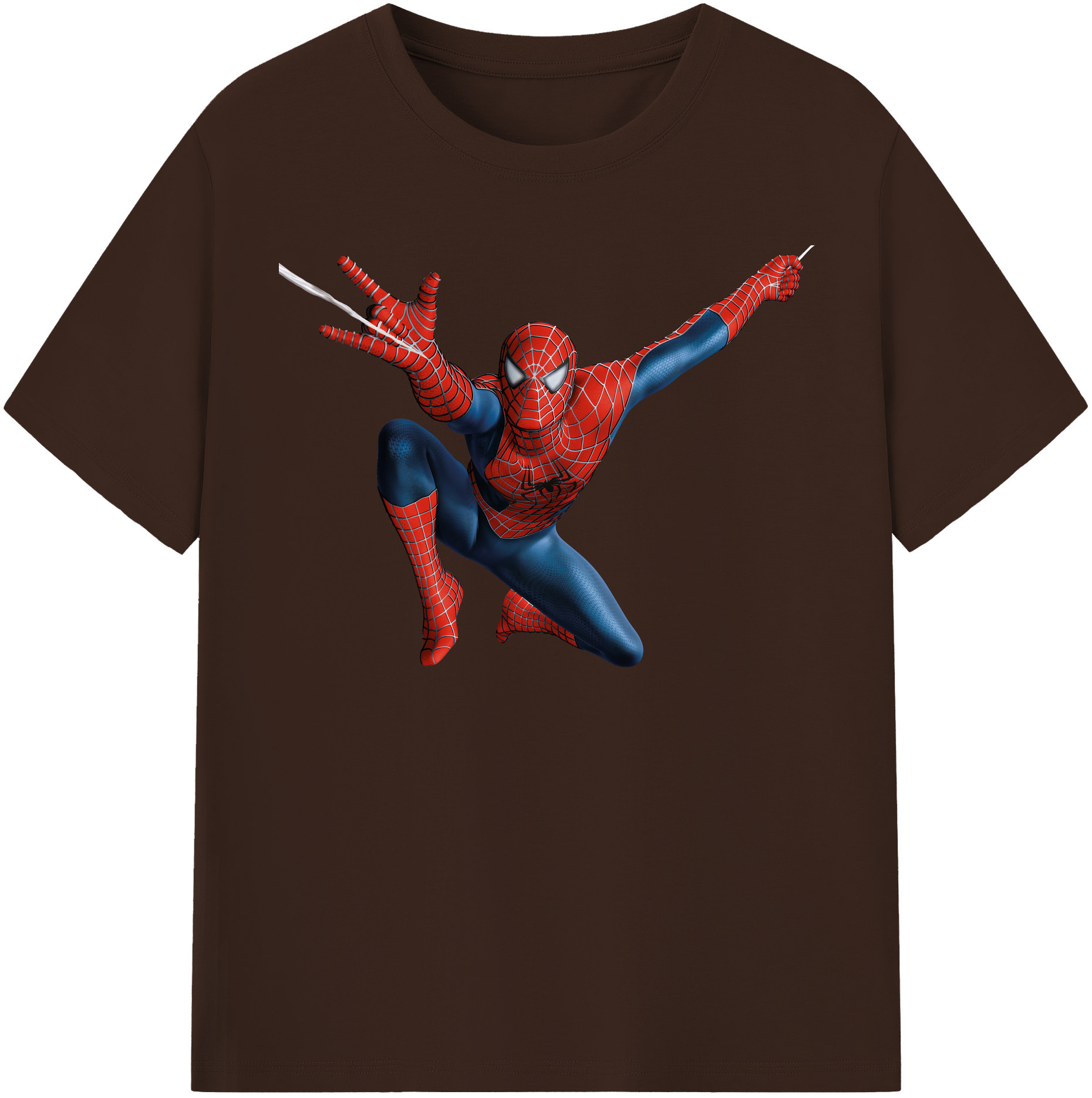 （画像用） Spider Man スパイダーマン 綿100％半袖Tシャツ（フロントプリント）
