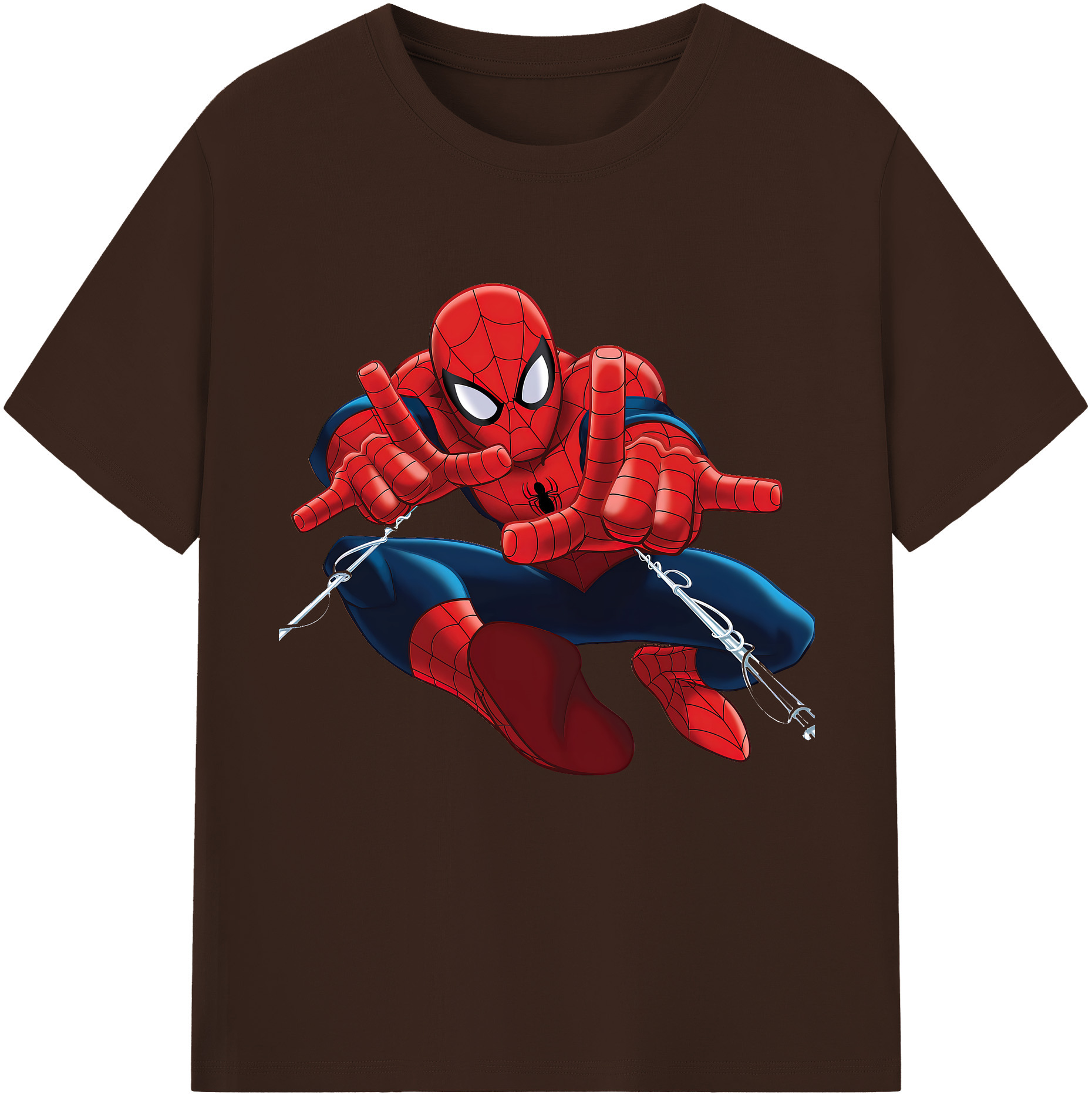 （画像用） Spider Man スパイダーマン 綿100％半袖Tシャツ（フロントプリント）