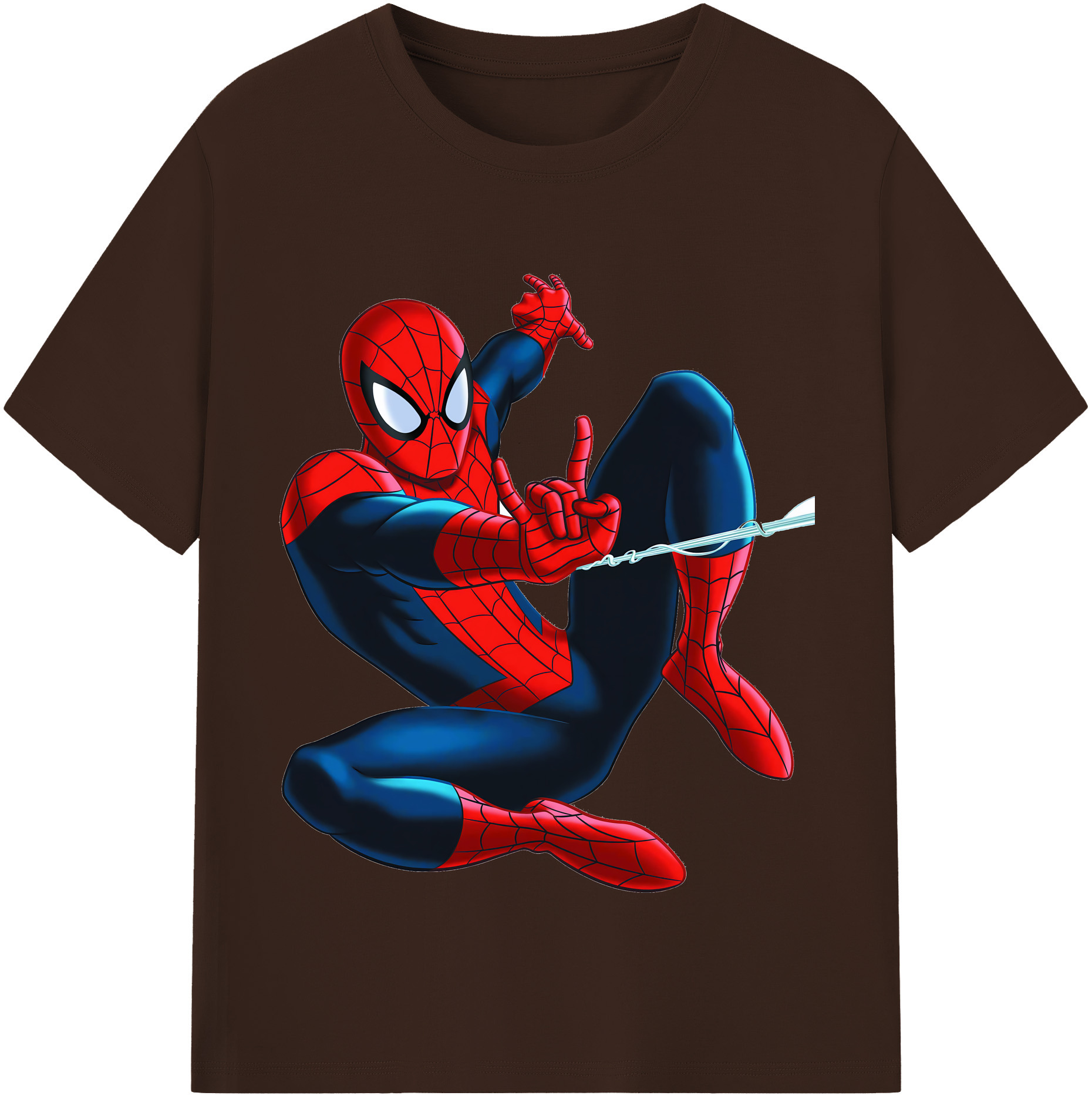 （画像用） Spider Man スパイダーマン 綿100％半袖Tシャツ（フロントプリント）