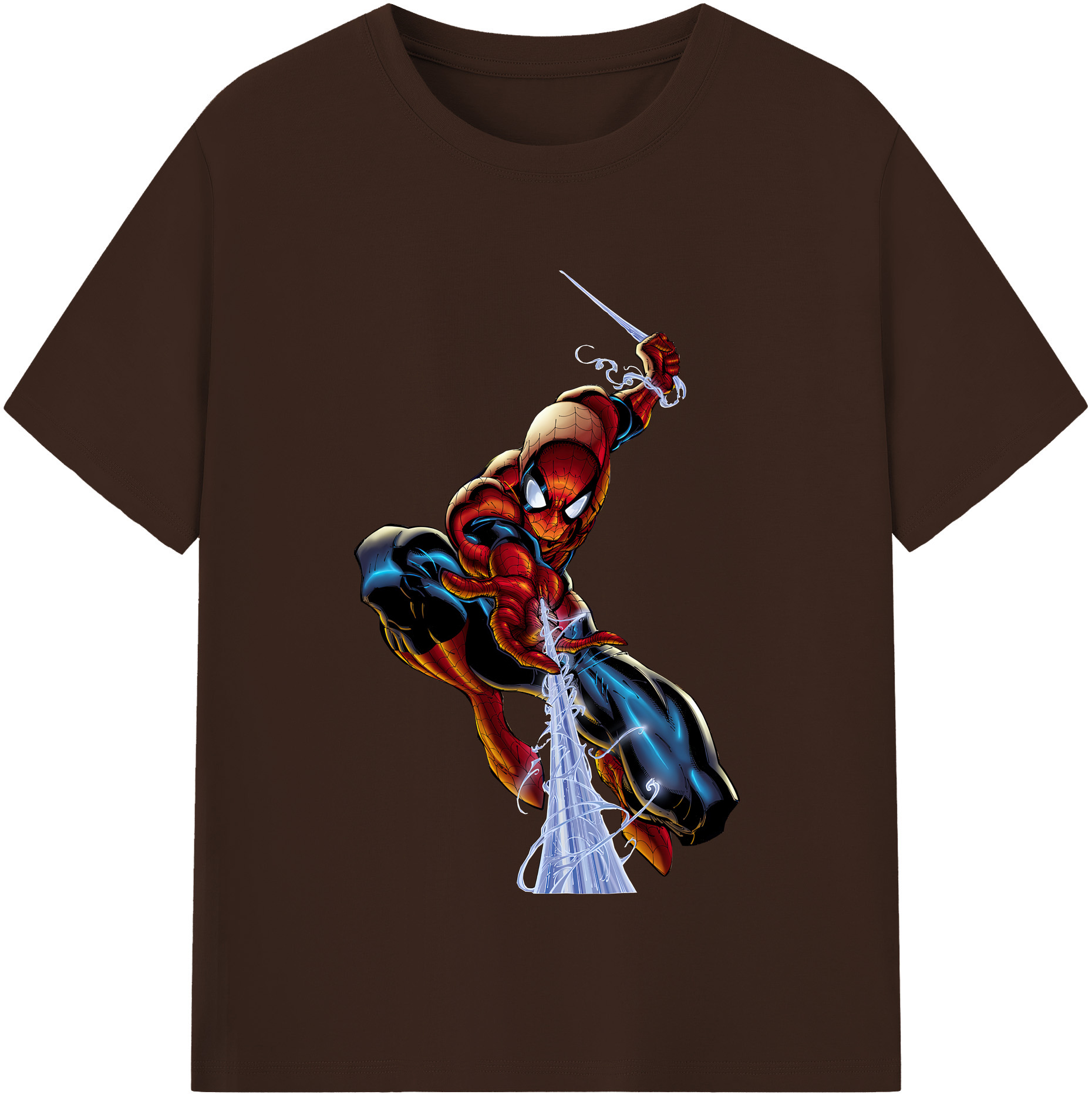 （画像用） Spider Man スパイダーマン 綿100％半袖Tシャツ（フロントプリント）
