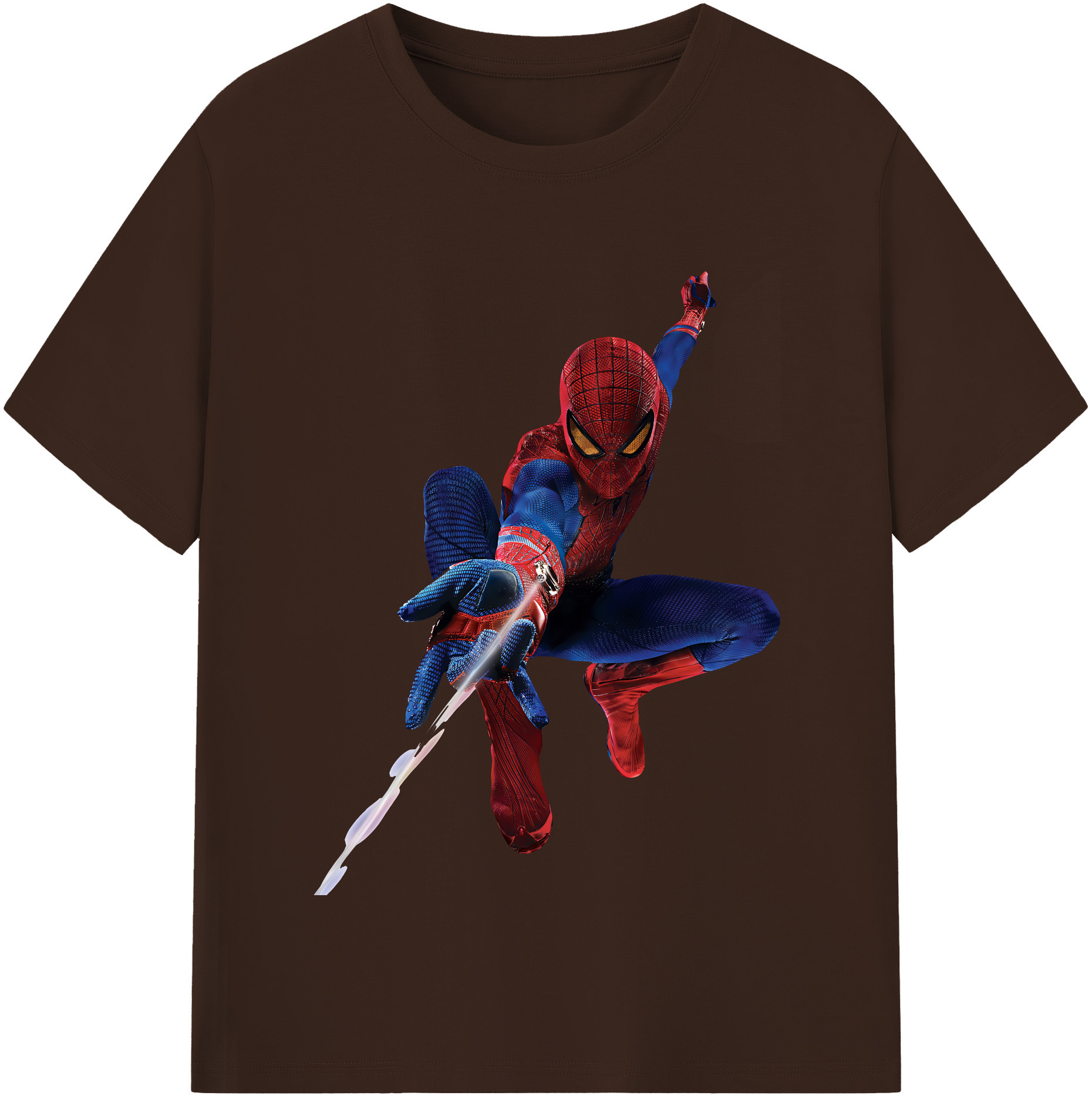 （画像用） Spider Man スパイダーマン 綿100％半袖Tシャツ（フロントプリント）