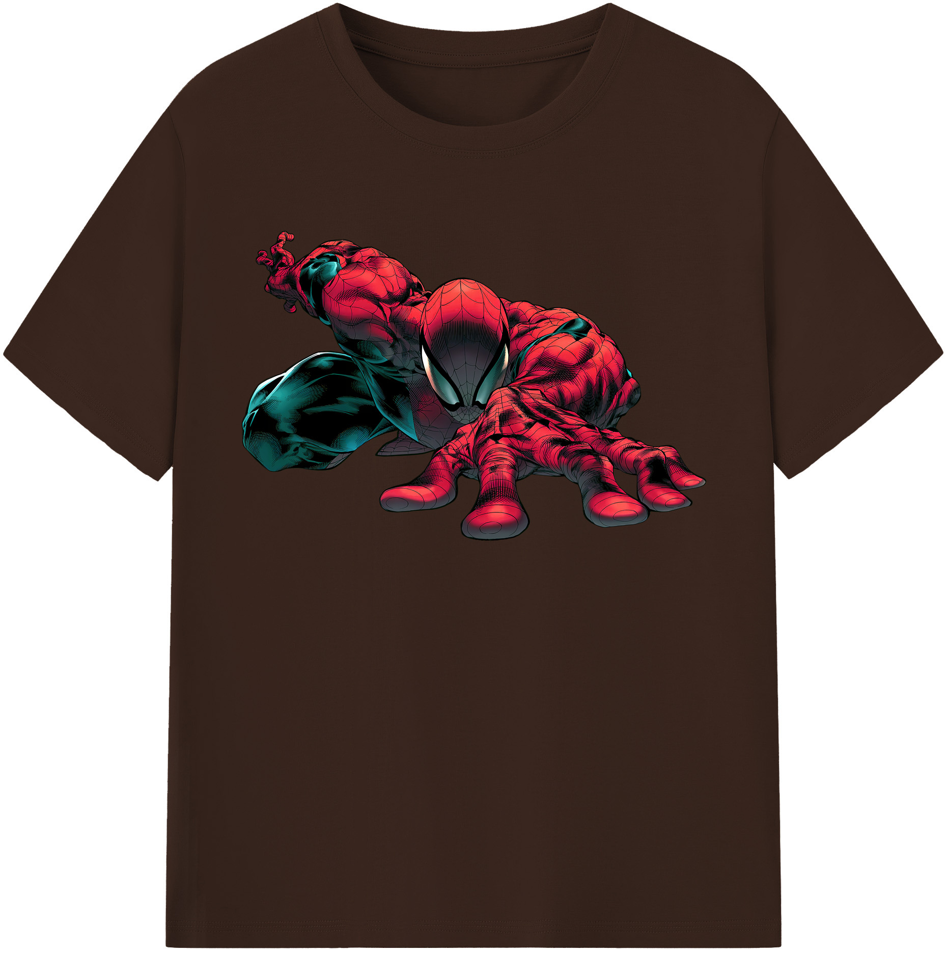 （画像用） Spider Man スパイダーマン 綿100％半袖Tシャツ（フロントプリント）
