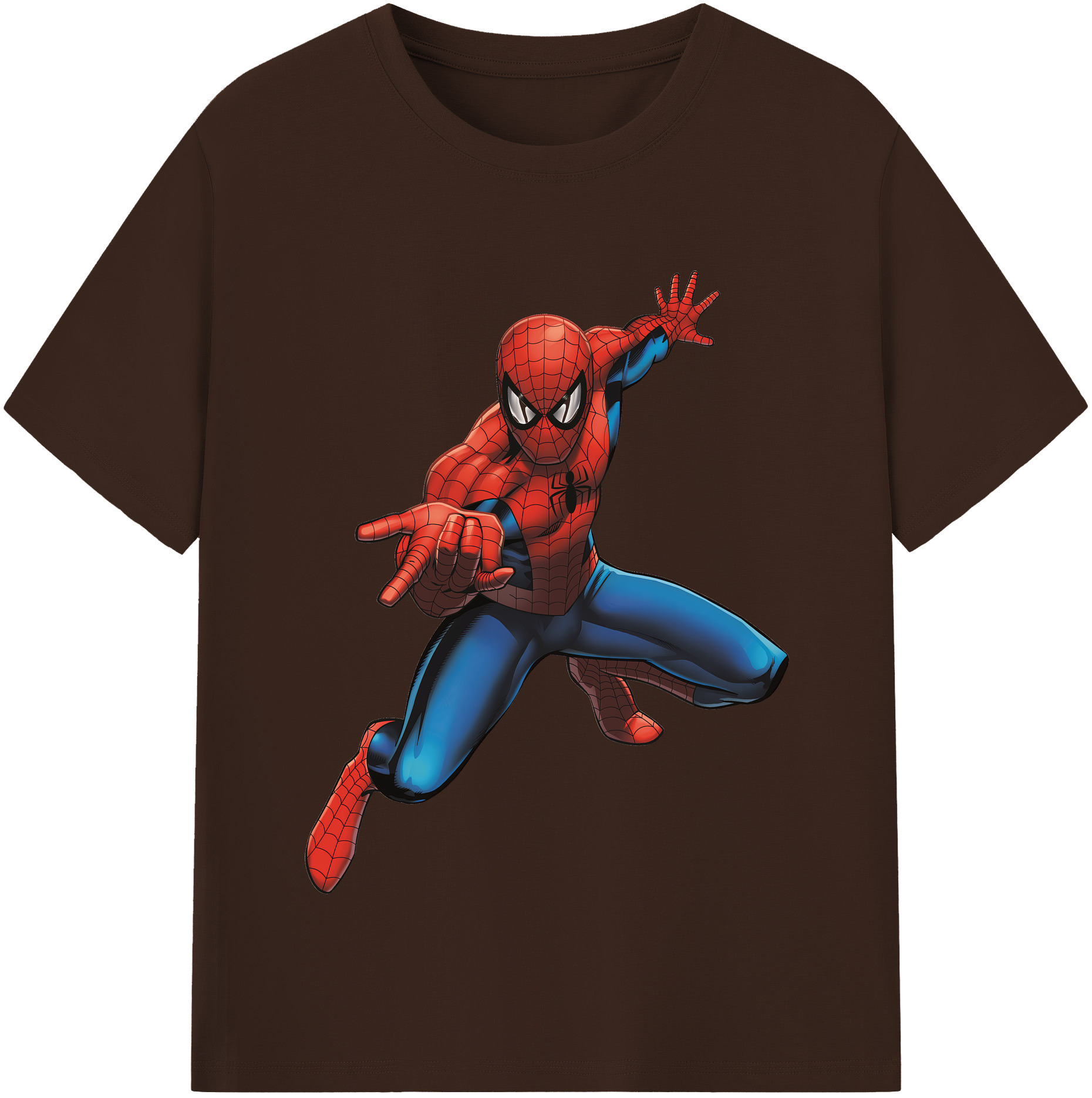 （画像用） Spider Man スパイダーマン 綿100％半袖Tシャツ（フロントプリント）