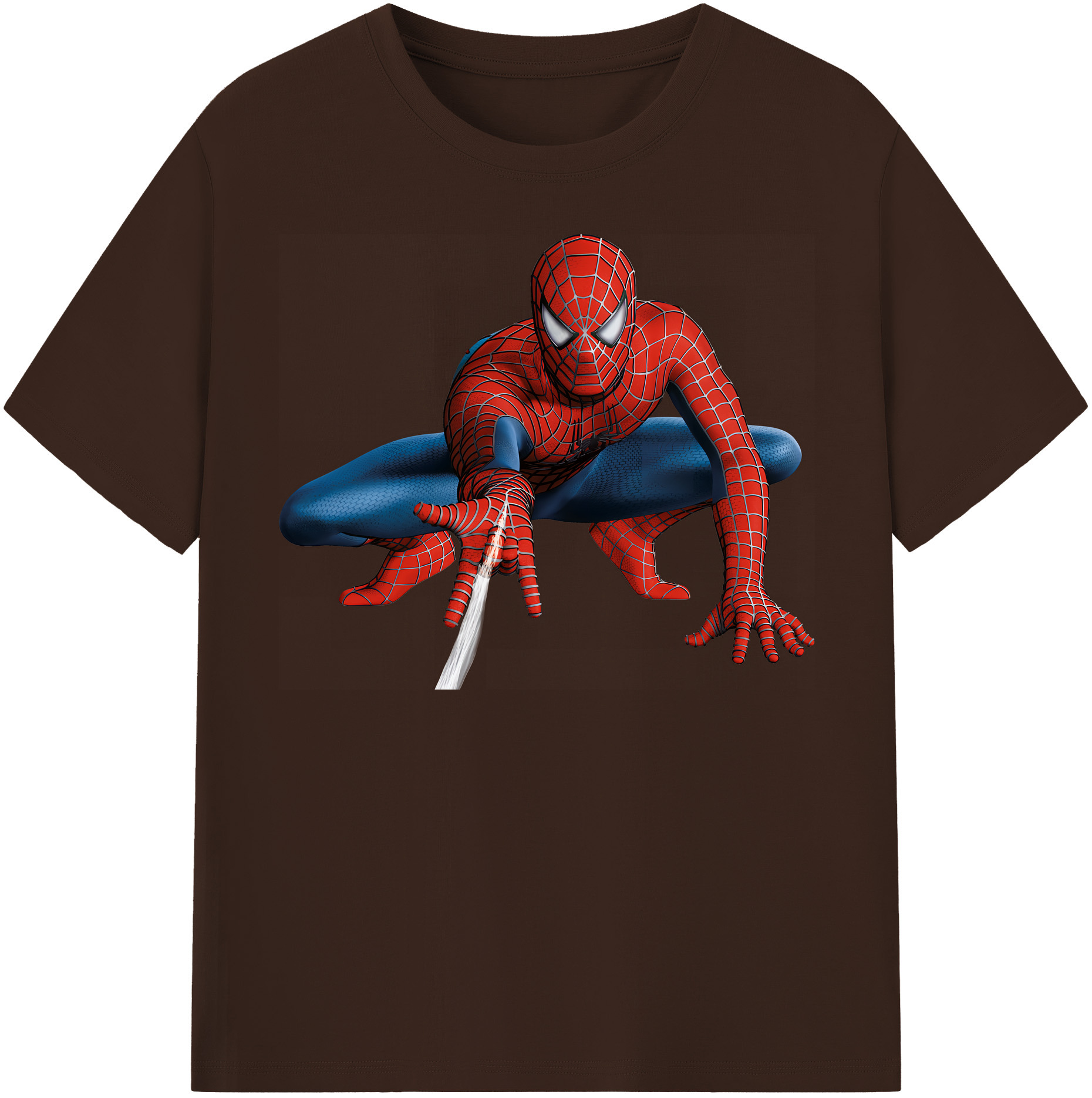 （画像用） Spider Man スパイダーマン 綿100％半袖Tシャツ（フロントプリント）