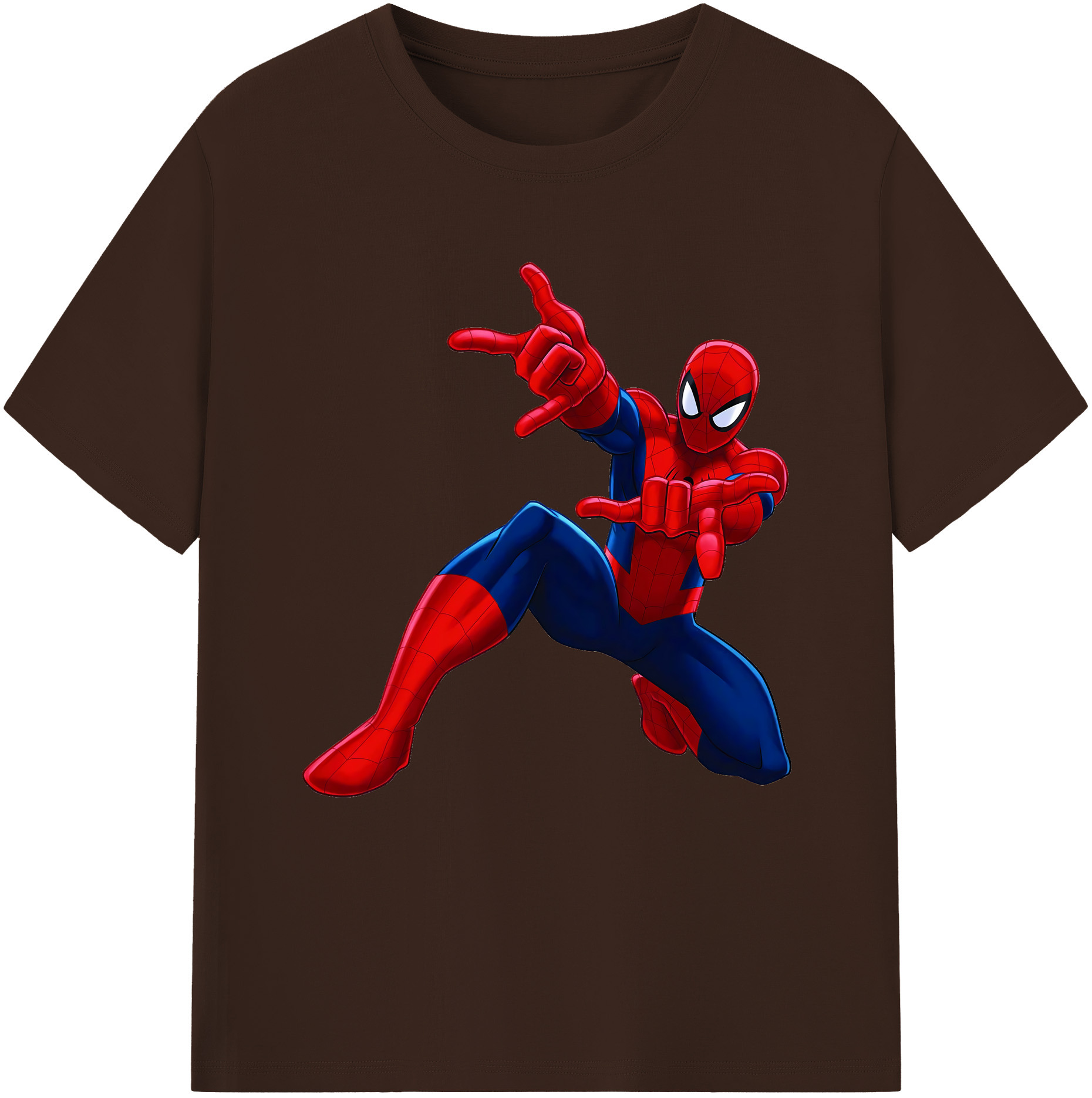 Spider Man スパイダーマン 綿100％半袖Tシャツ（フロントプリント）