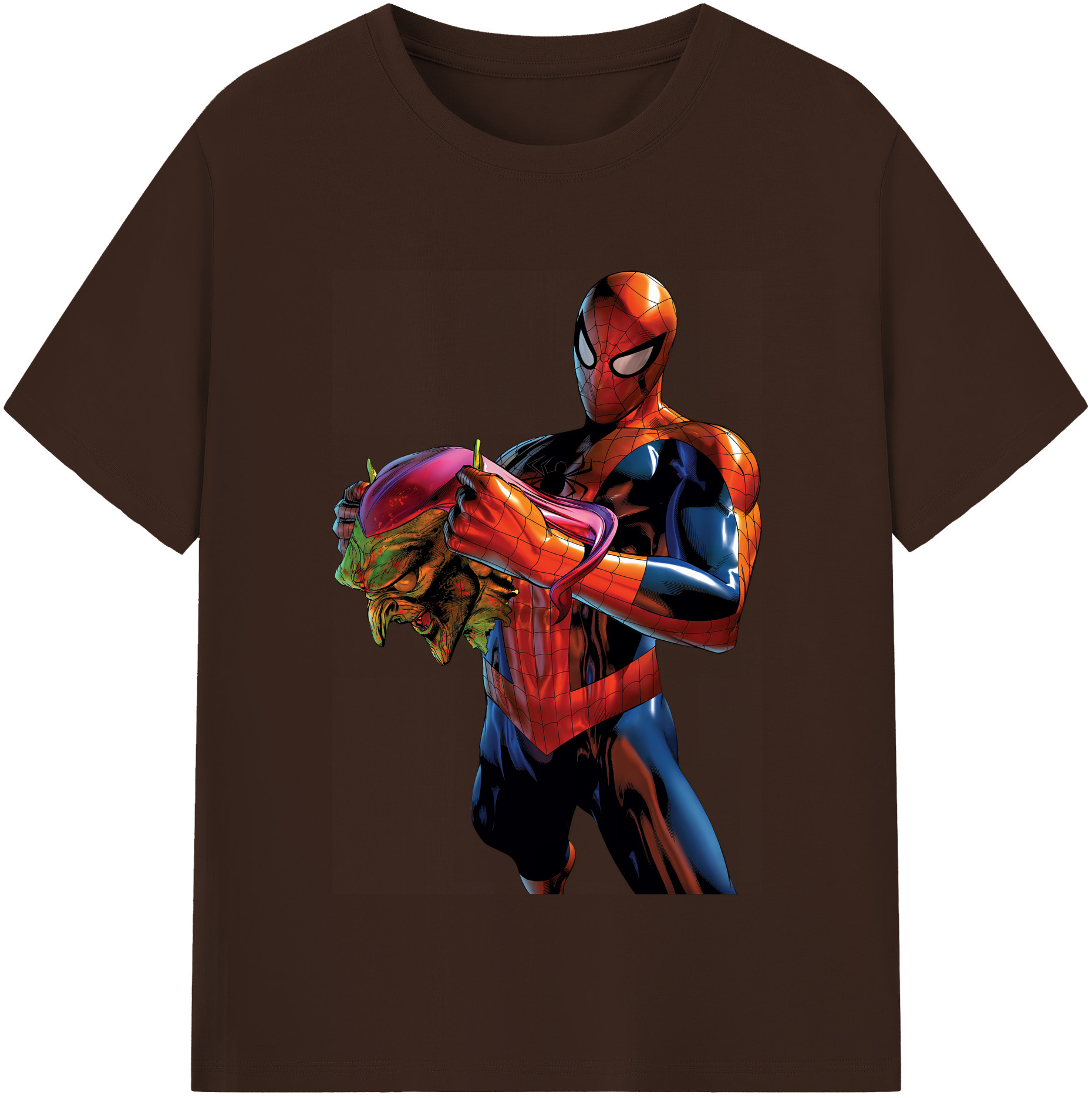 （画像用） Spider Man スパイダーマン 綿100％半袖Tシャツ（フロントプリント）