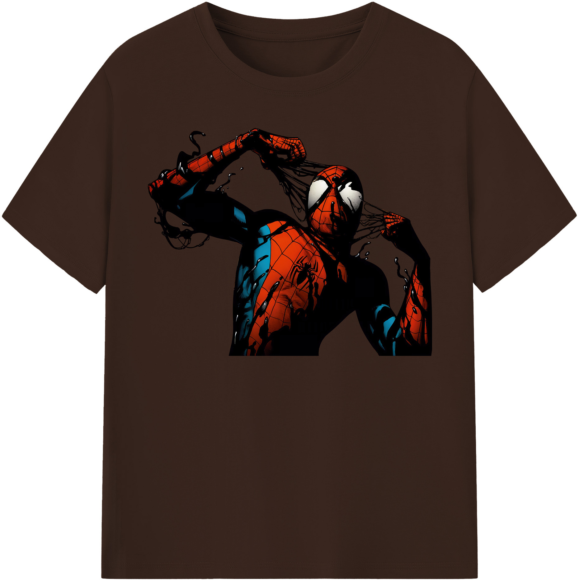 （画像用） Spider Man スパイダーマン 綿100％半袖Tシャツ（フロントプリント）
