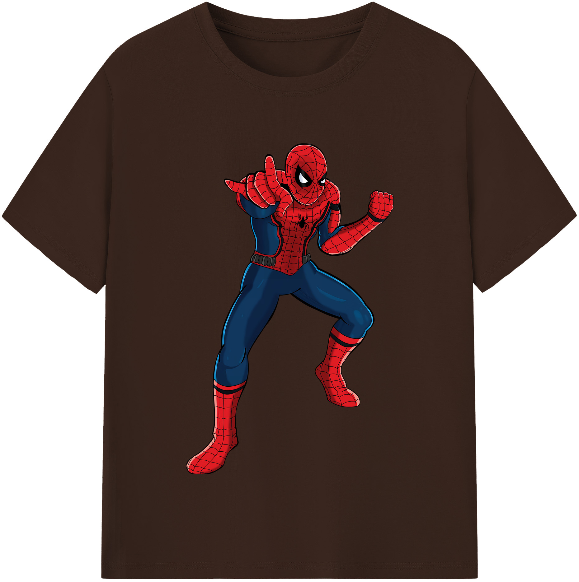 （画像用） Spider Man スパイダーマン 綿100％半袖Tシャツ（フロントプリント）
