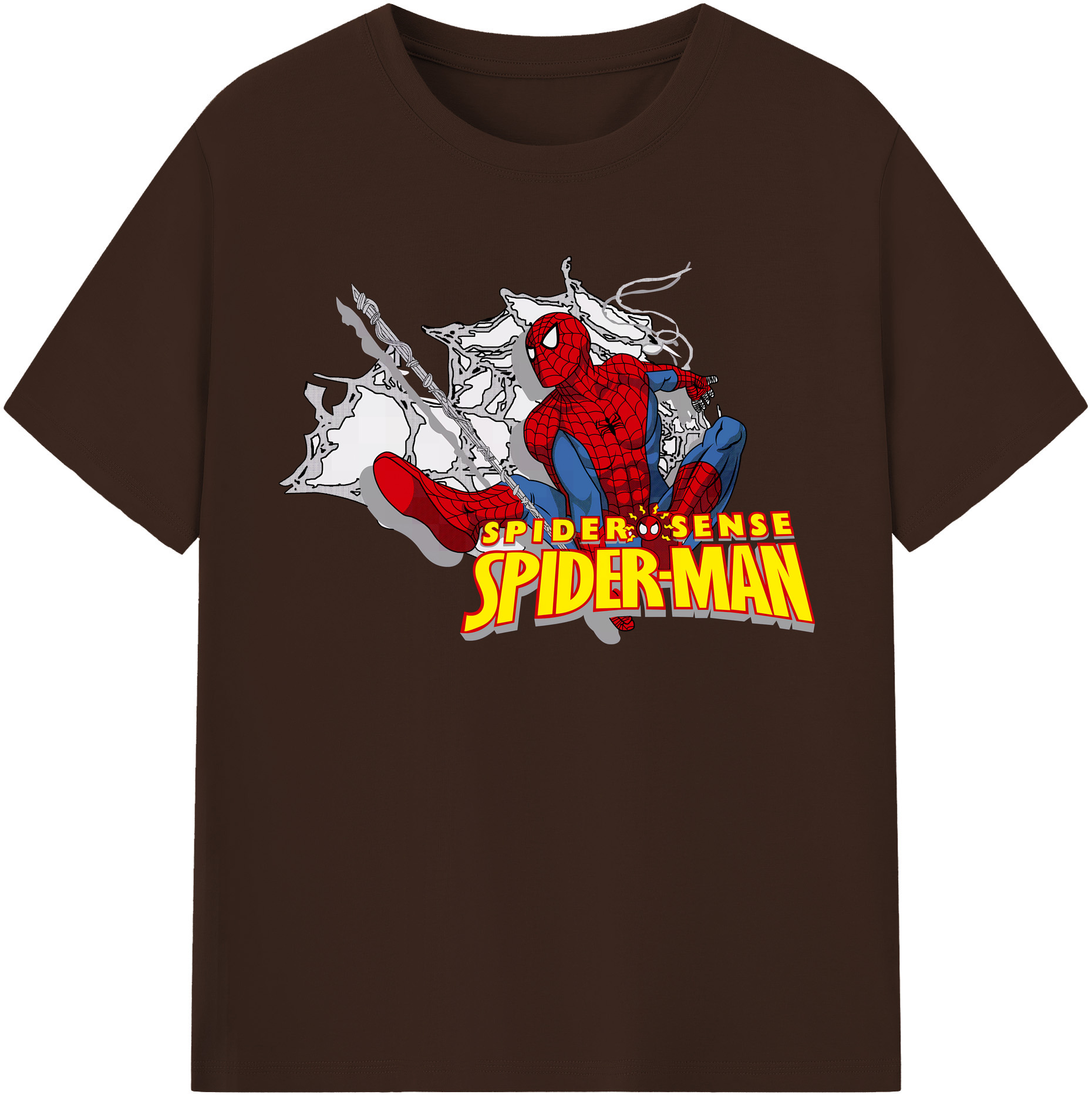 （画像用） Spider Man スパイダーマン 綿100％半袖Tシャツ（フロントプリント）