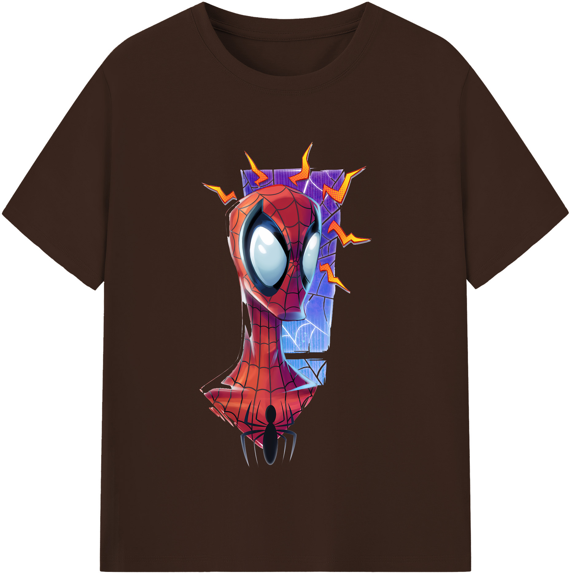 （画像用） Spider Man スパイダーマン 綿100％半袖Tシャツ（フロントプリント）