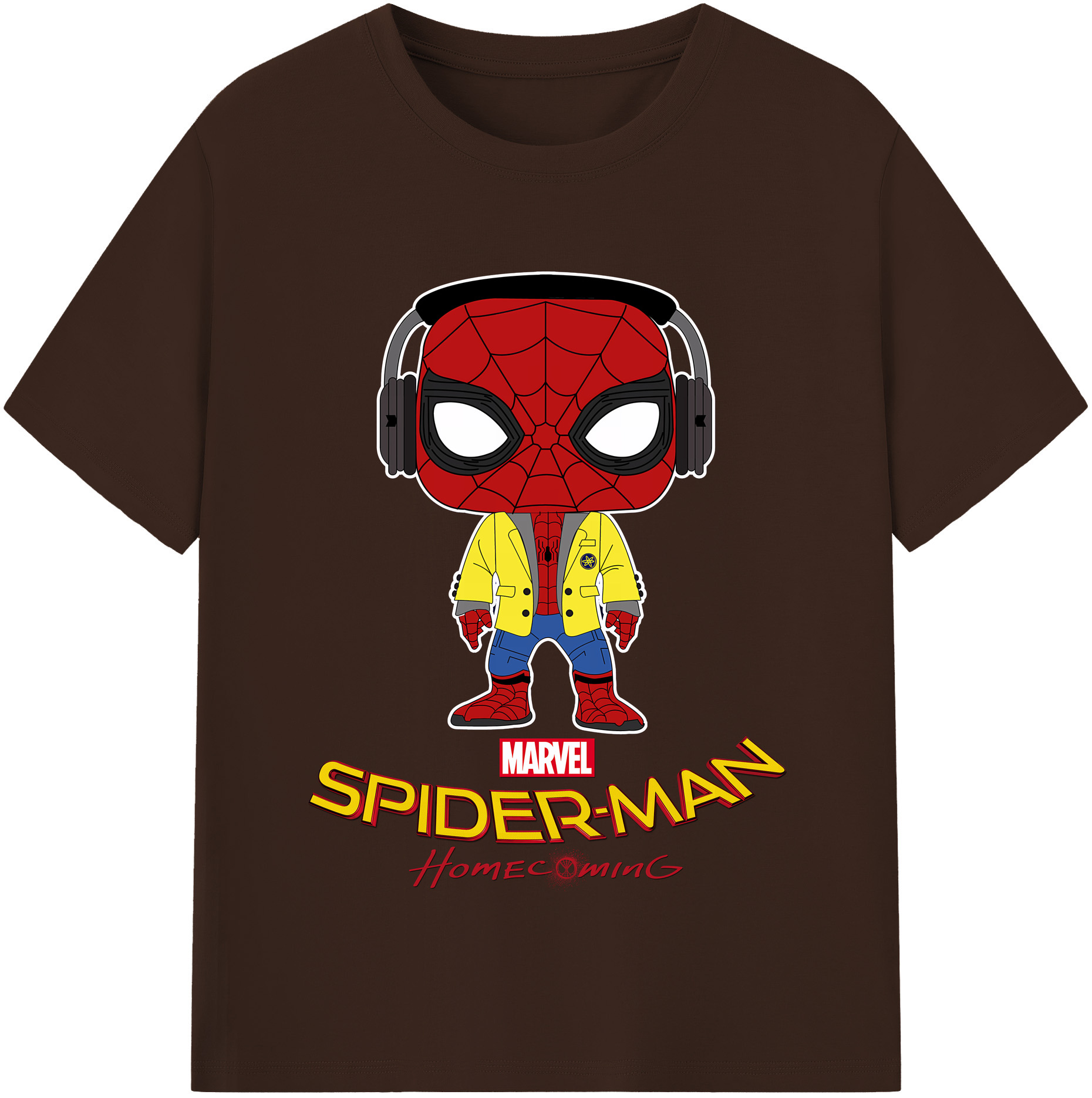 （画像用） Spider Man スパイダーマン 綿100％半袖Tシャツ（フロントプリント）