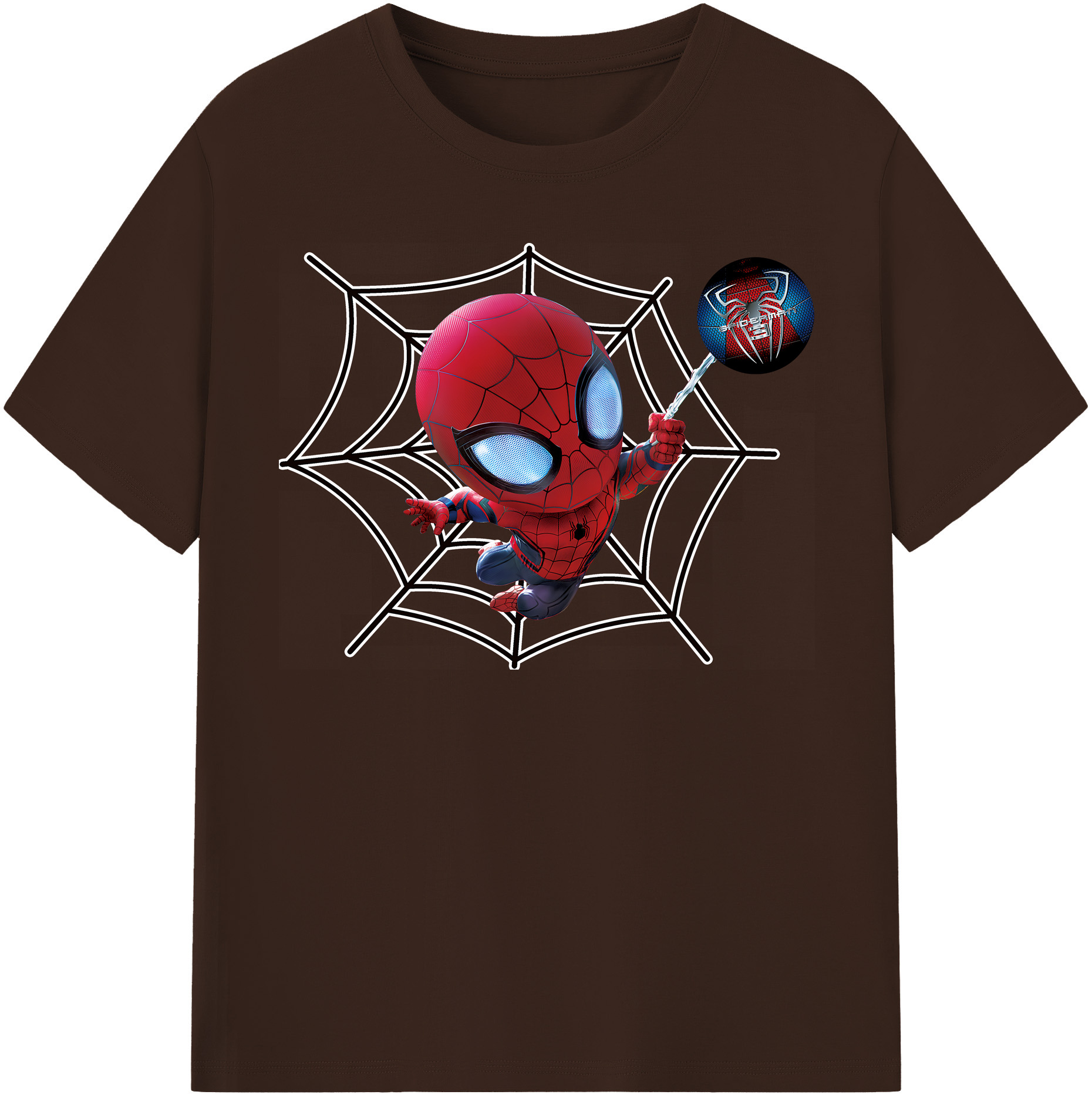 （画像用） Spider Man スパイダーマン 綿100％半袖Tシャツ（フロントプリント）