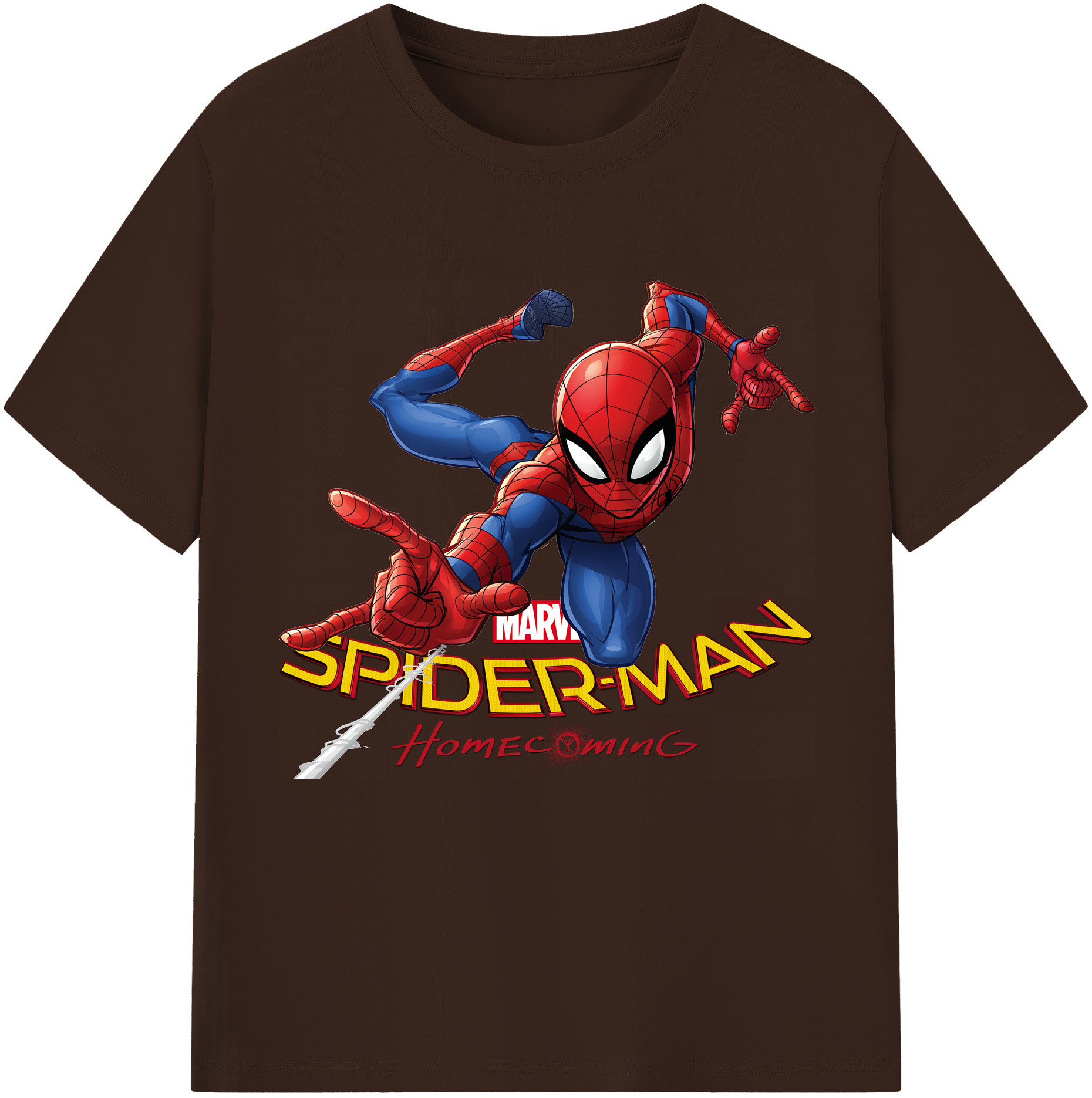 （画像用） Spider Man スパイダーマン 綿100％半袖Tシャツ（フロントプリント）