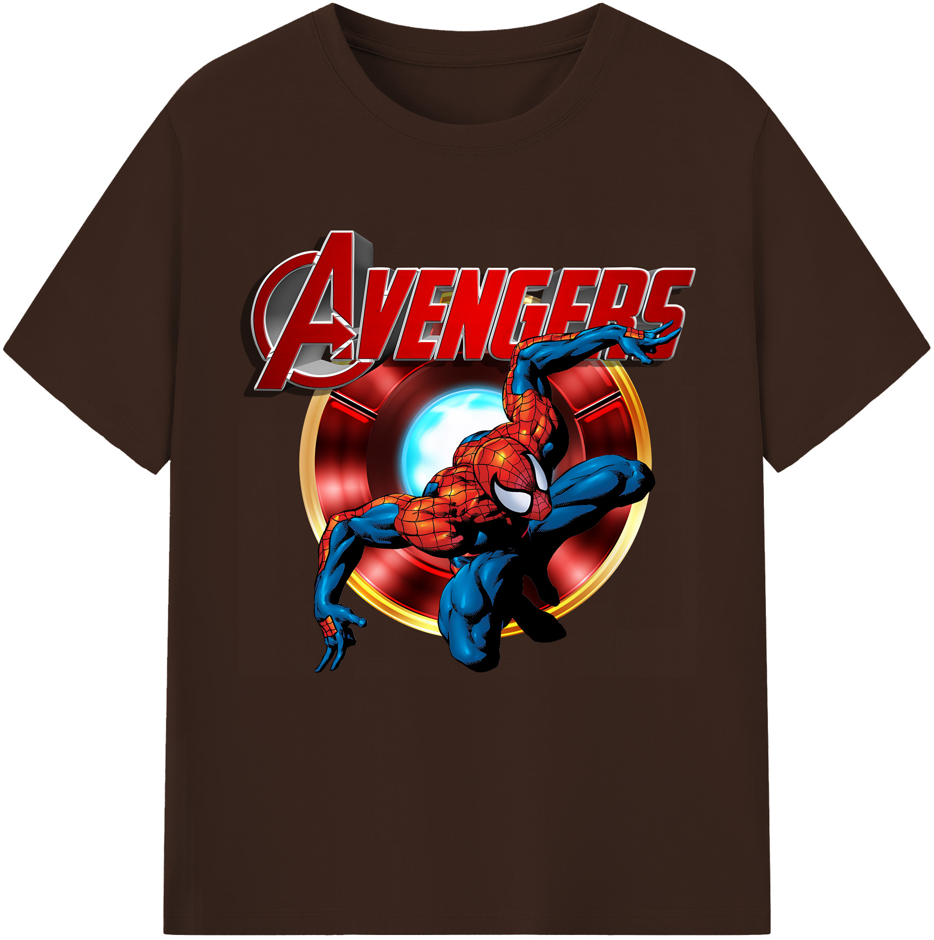 （画像用） Spider Man スパイダーマン 綿100％半袖Tシャツ（フロントプリント）