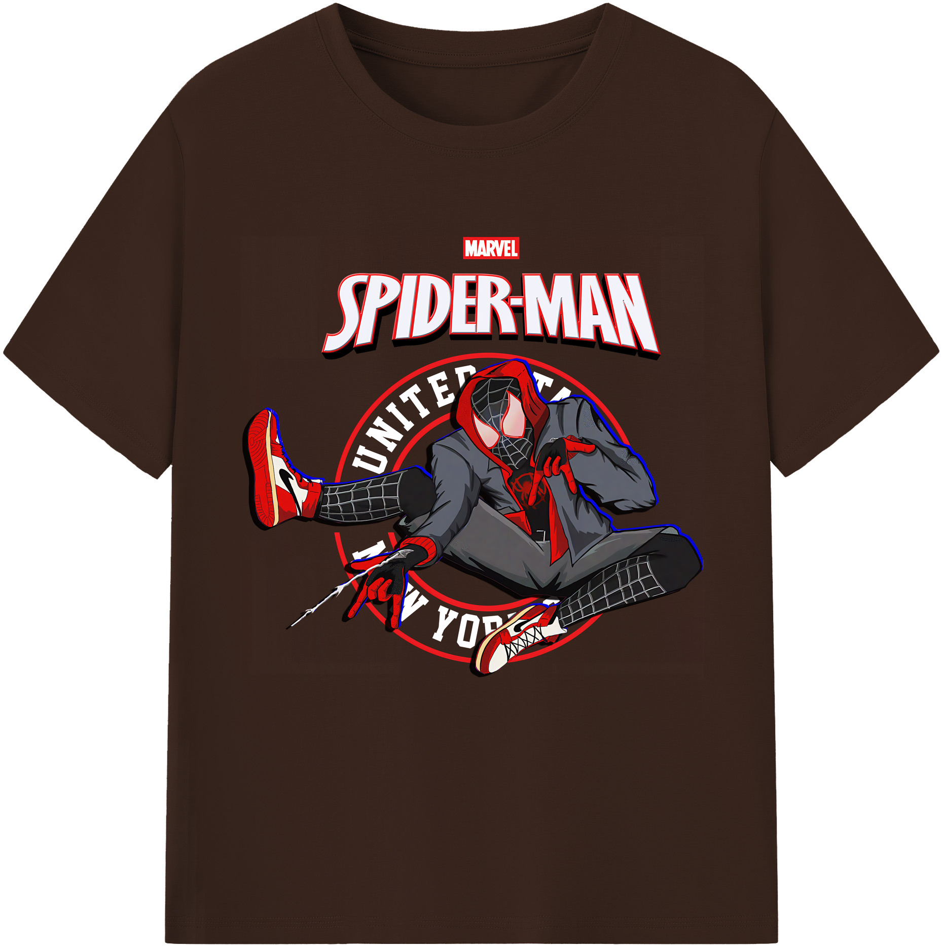 （画像用） Spider Man スパイダーマン 綿100％半袖Tシャツ（フロントプリント）