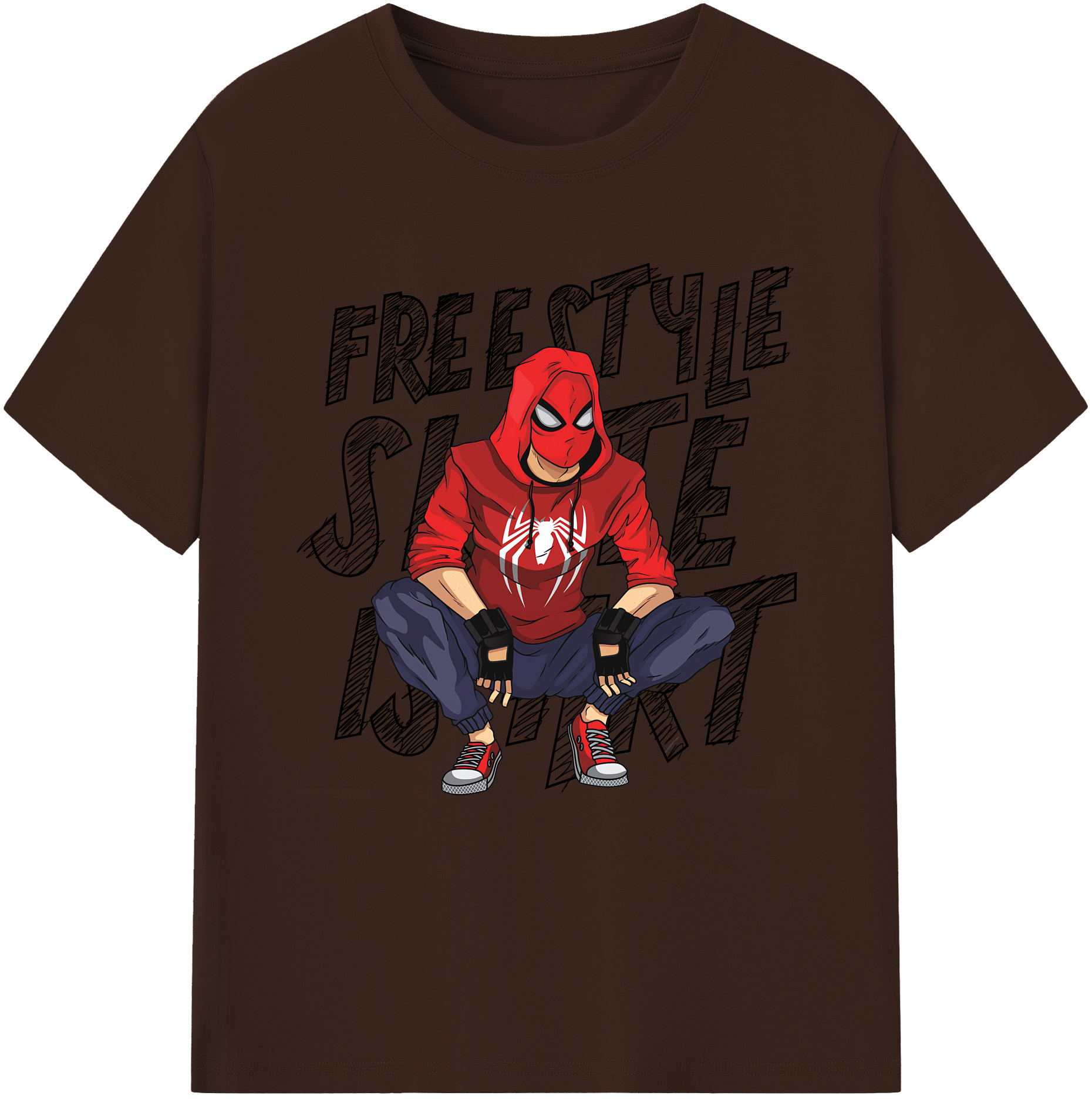 Spider Man スパイダーマン 綿100％半袖Tシャツ（フロントプリント）