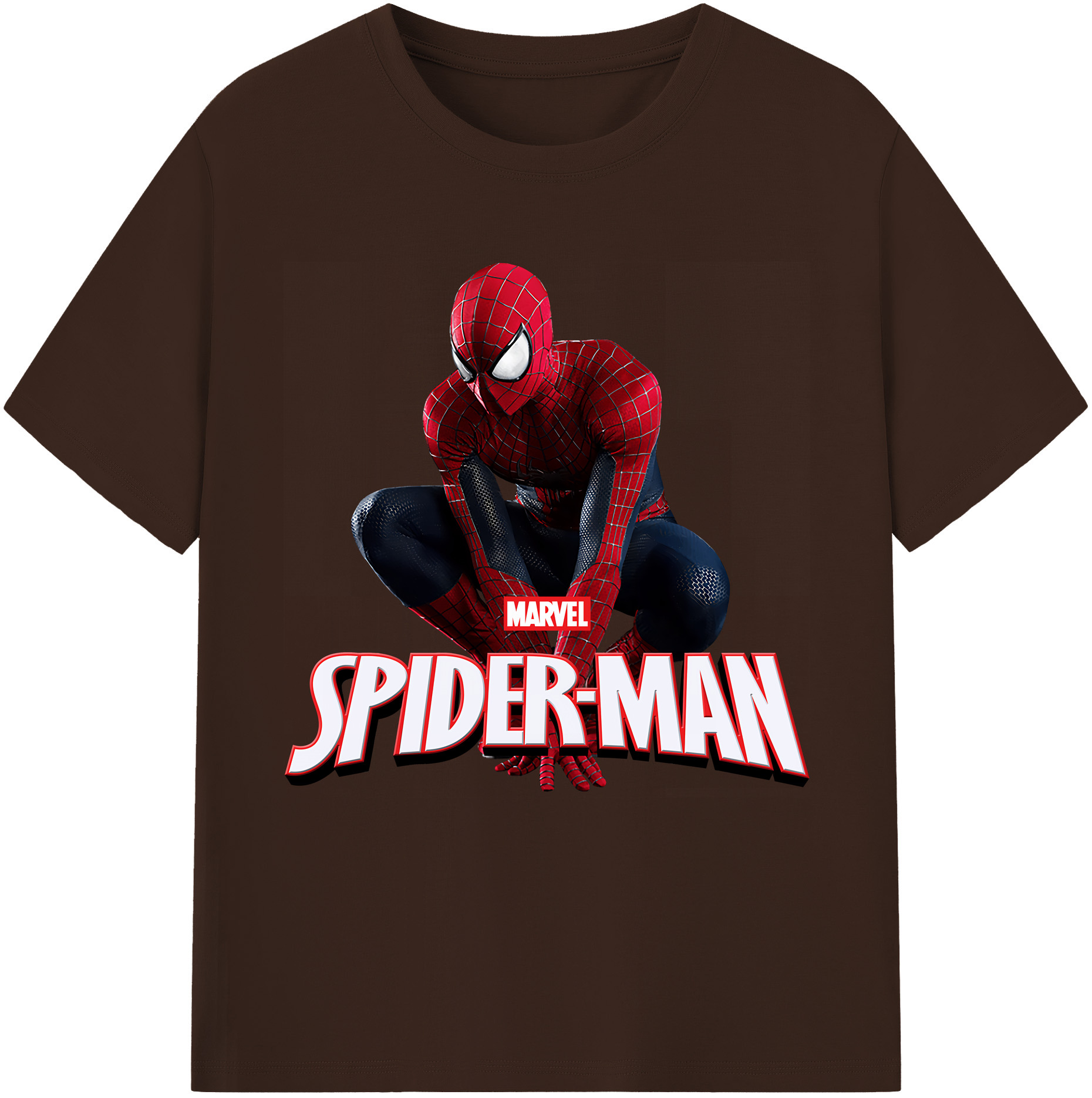 （画像用） Spider Man スパイダーマン 綿100％半袖Tシャツ（フロントプリント）