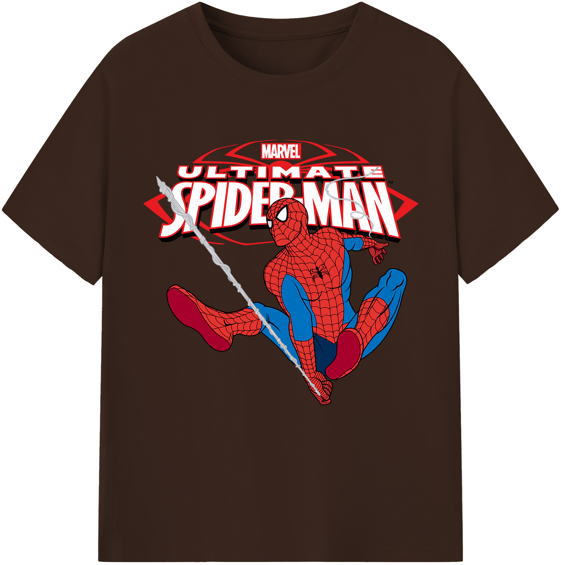 （画像用） Spider Man スパイダーマン 綿100％半袖Tシャツ（フロントプリント）