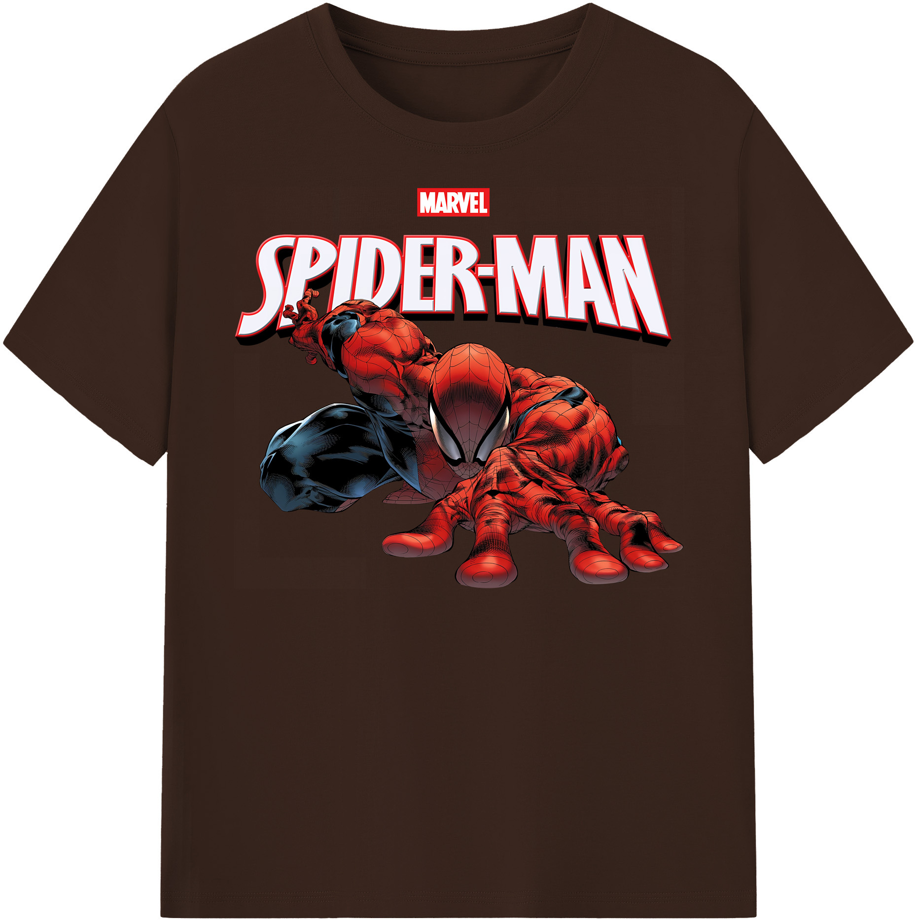（画像用） Spider Man スパイダーマン 綿100％半袖Tシャツ（フロントプリント）