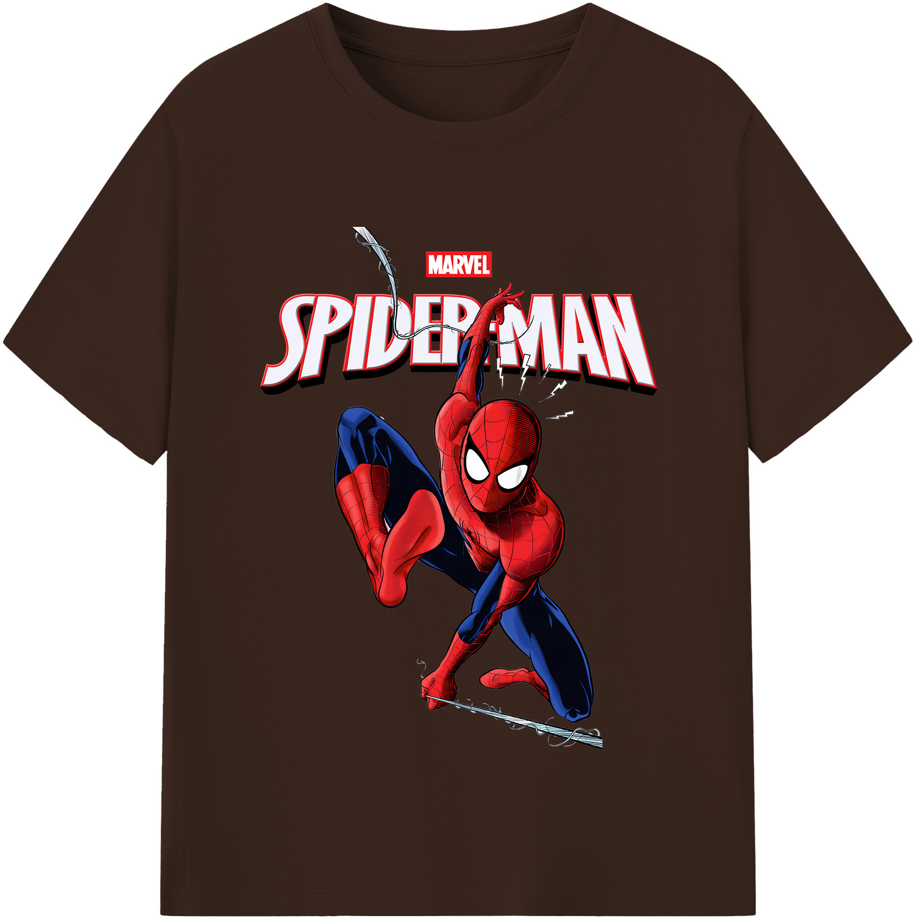 （画像用） Spider Man スパイダーマン 綿100％半袖Tシャツ（フロントプリント）